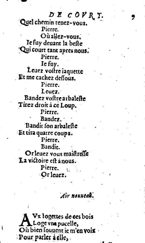 1606 - Théodore Reinsart - Trésor des chansons amoureuses recueillies des plus excellents airs de cour - Livre I - NK ČR Prague 1606 - Théodore Reinsart - Trésor des chansons amoureuses recueillies des plus excellents airs de cour - Livre I - NK ČR Prague