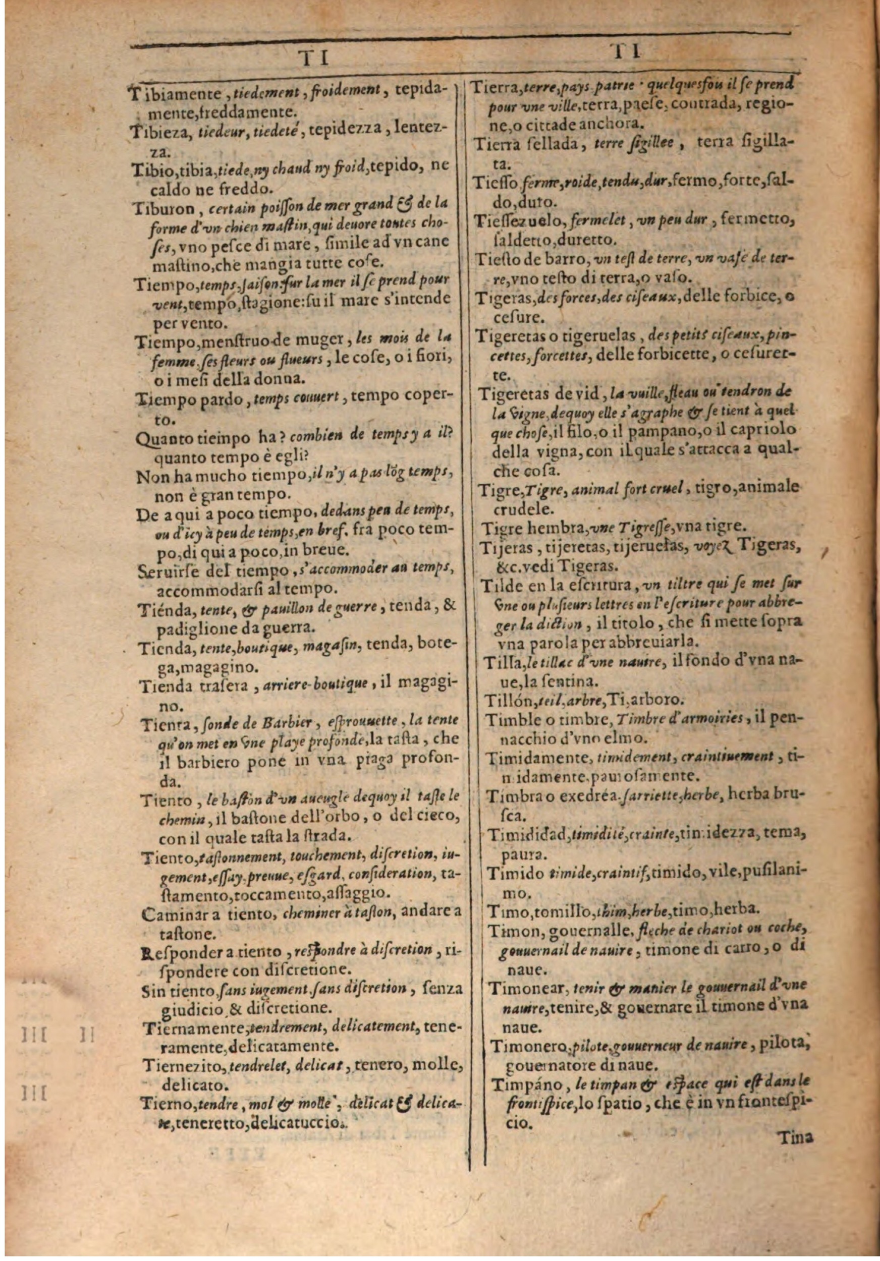 1609 - Philippe Albert et Alexandre Pernet - Trésor des trois langues française, italienne et espagnole (Première partie) - BSB Munich 1609 - Philippe Albert et Alexandre Pernet - Trésor des trois langues française, italienne et espagnole (Première partie) - BSB Munich