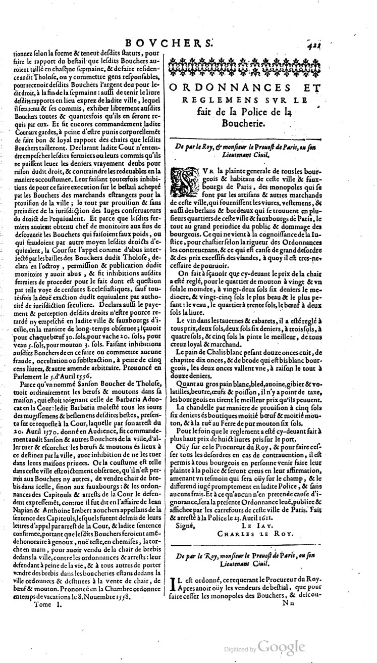 1629 - Veuve Nicolas Buon - Trésor du droit français (21754 T. 1) - BM Lyon