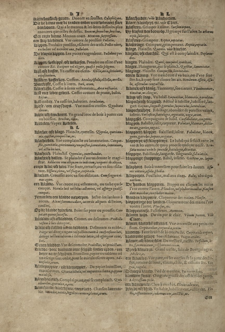 1573 - Christophe Plantin - Trésor du langage bas-allemand - Greifswald