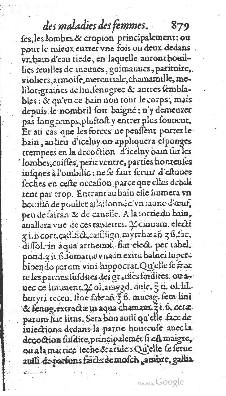 1585 - Jacques du Puis - Trésor des remèdes secrets pour les maladies des femmes - BnF