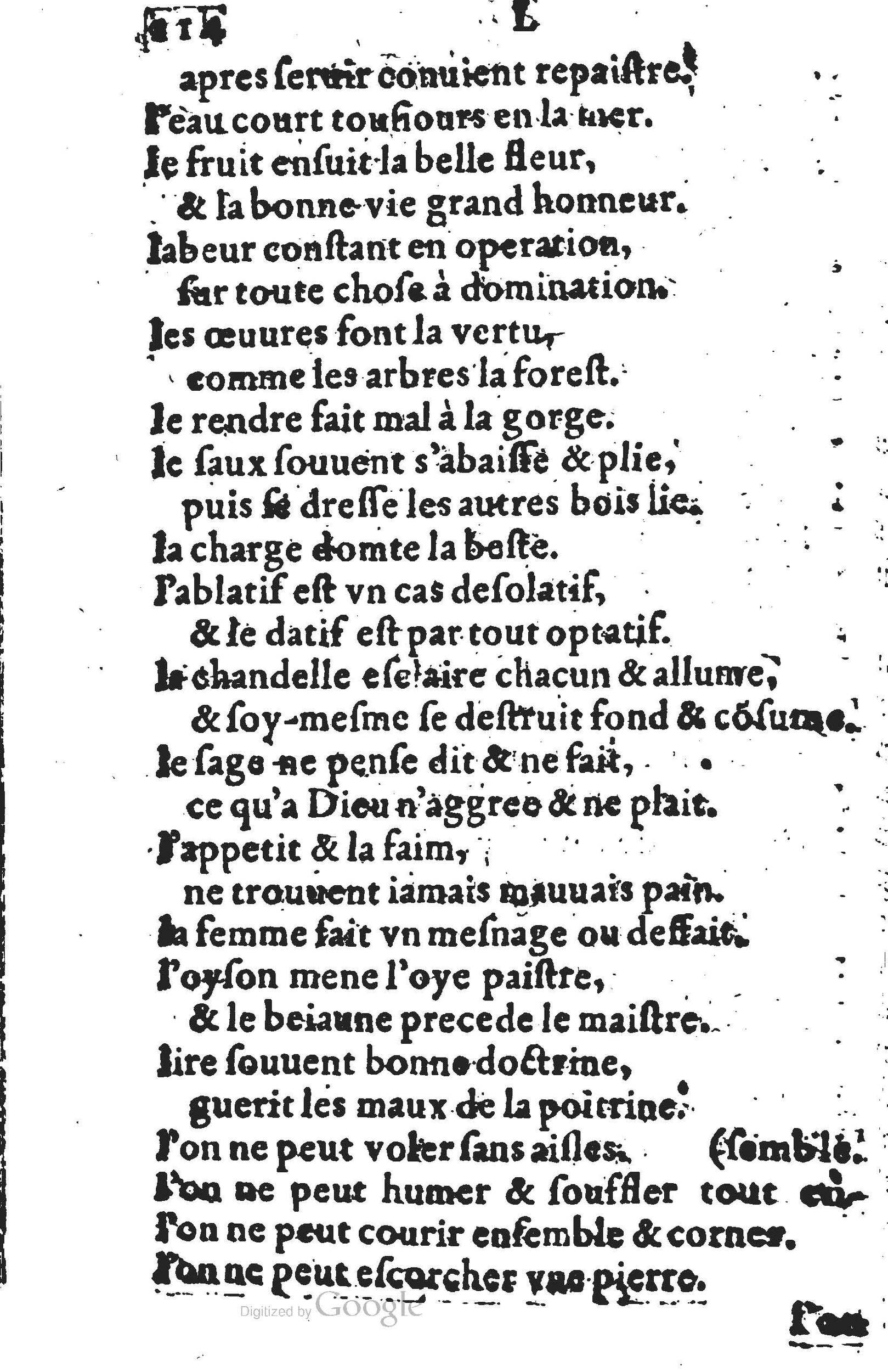 1578 - Nicolas Lescuyer - Trésor des sentences dorées - UGent