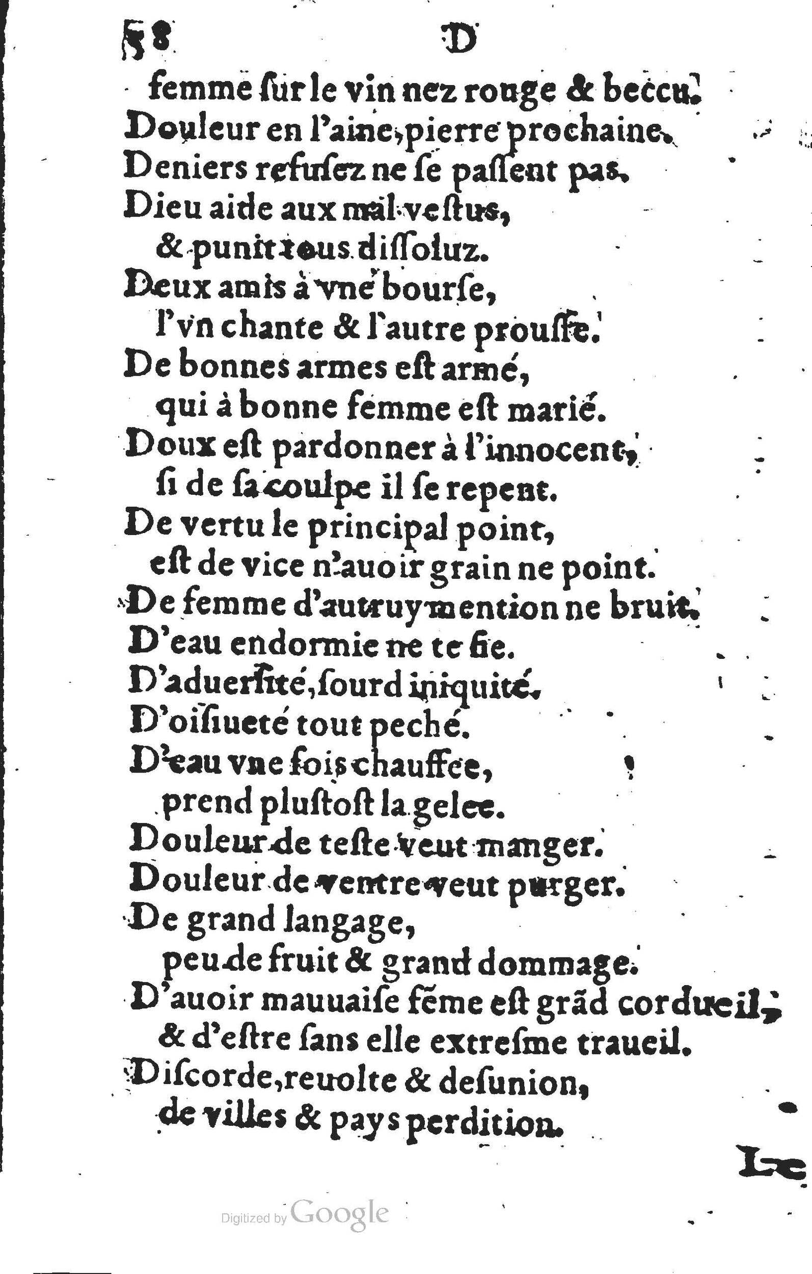 1578 - Nicolas Lescuyer - Trésor des sentences dorées - UGent