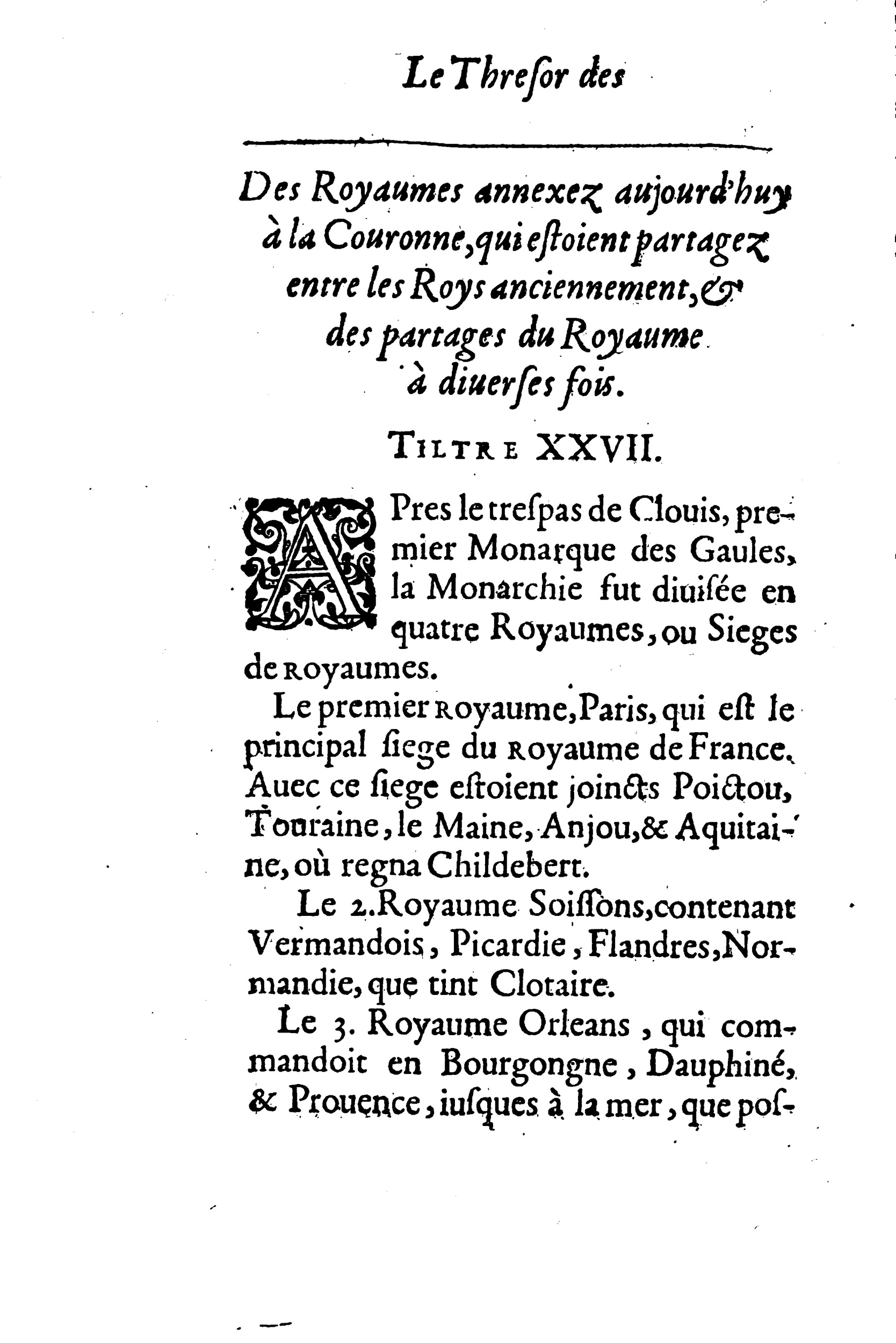 1633 - Jean Corrozet - Trésor des histoires de France - BM Lyon 1633 - Jean Corrozet - Trésor des histoires de France - BM Lyon