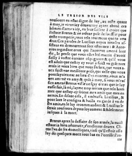 1574 - Benoît Rigaud - Trésor des vies de Plutarque - Avignon