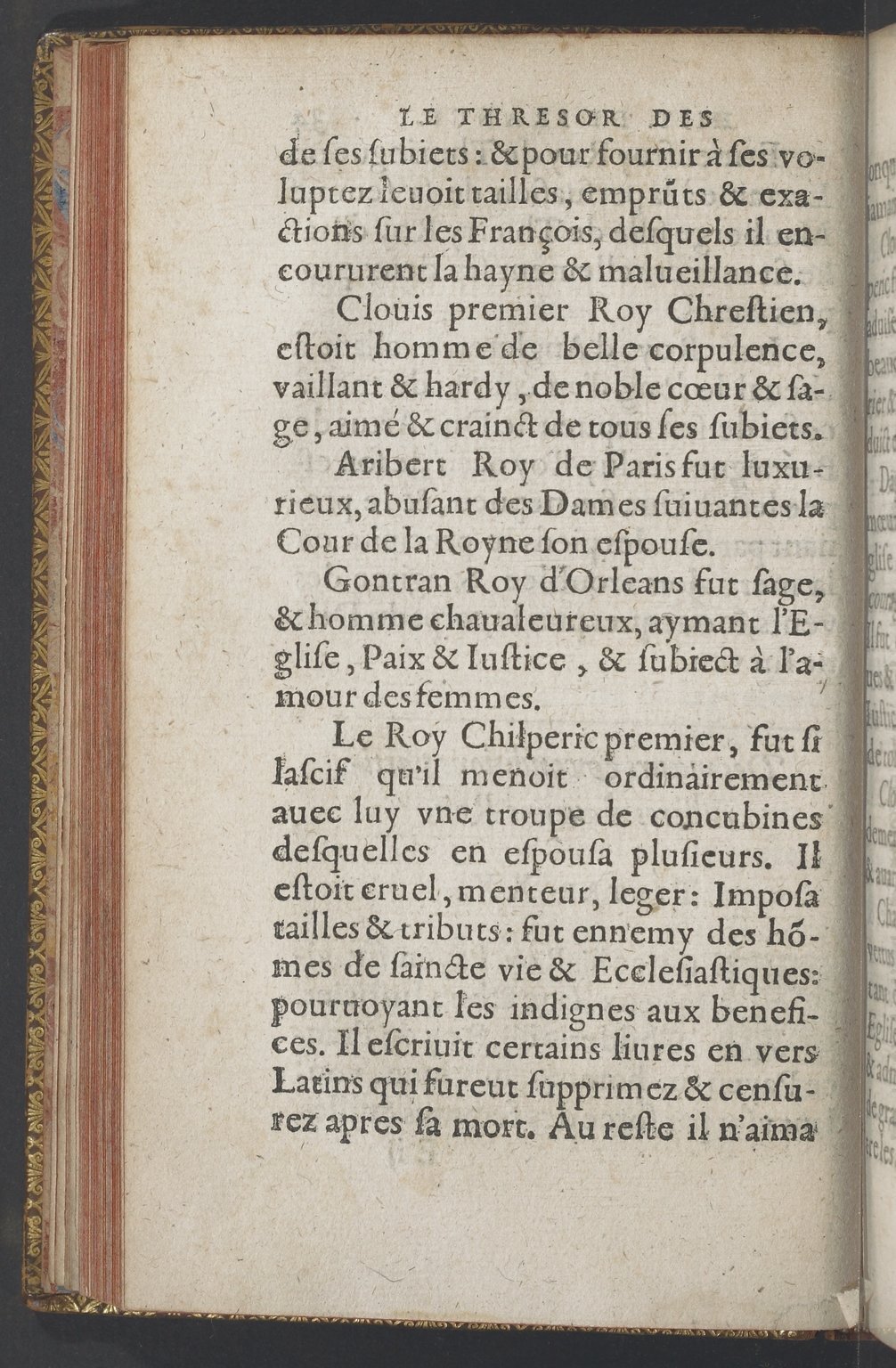 1603 - Galiot Corrozet - Trésor des histoires de France - BnF Tolbiac