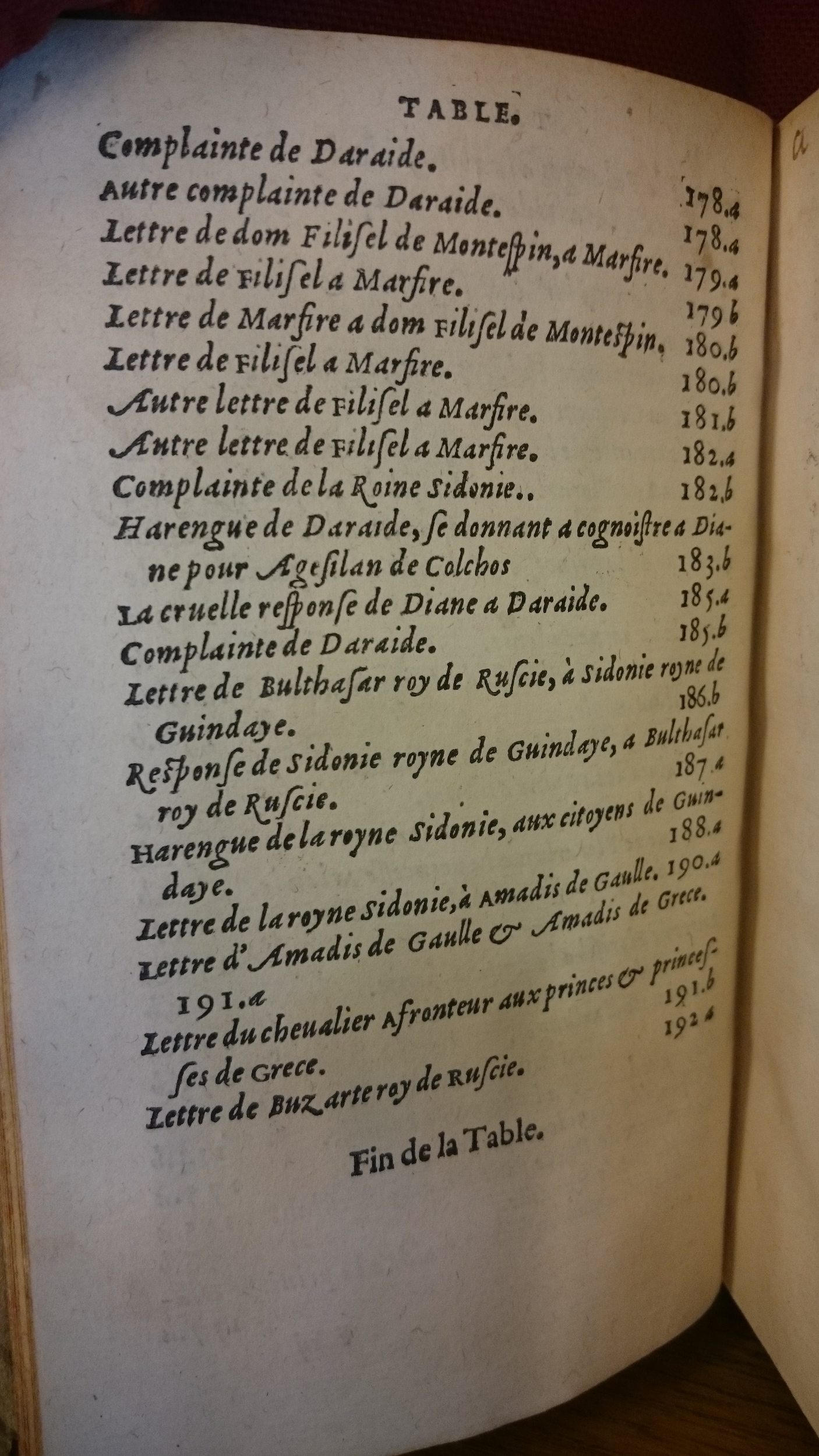 1559 - Jean Longis et Robert Le Mangnier - Trésor des Amadis - BM Lyon