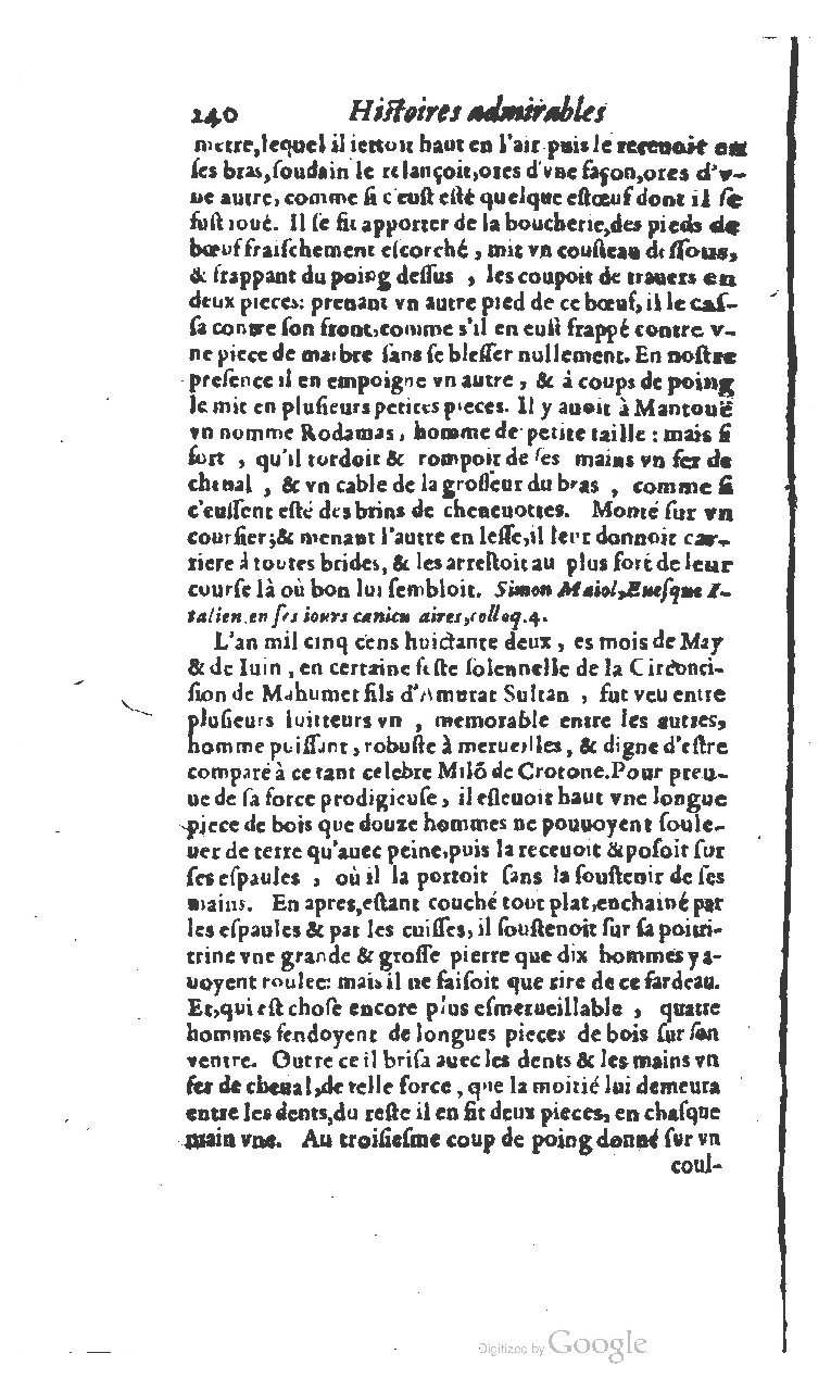 1610 - Paul Marceau - Trésor d’histoires admirables et mémorables - BSB Munich