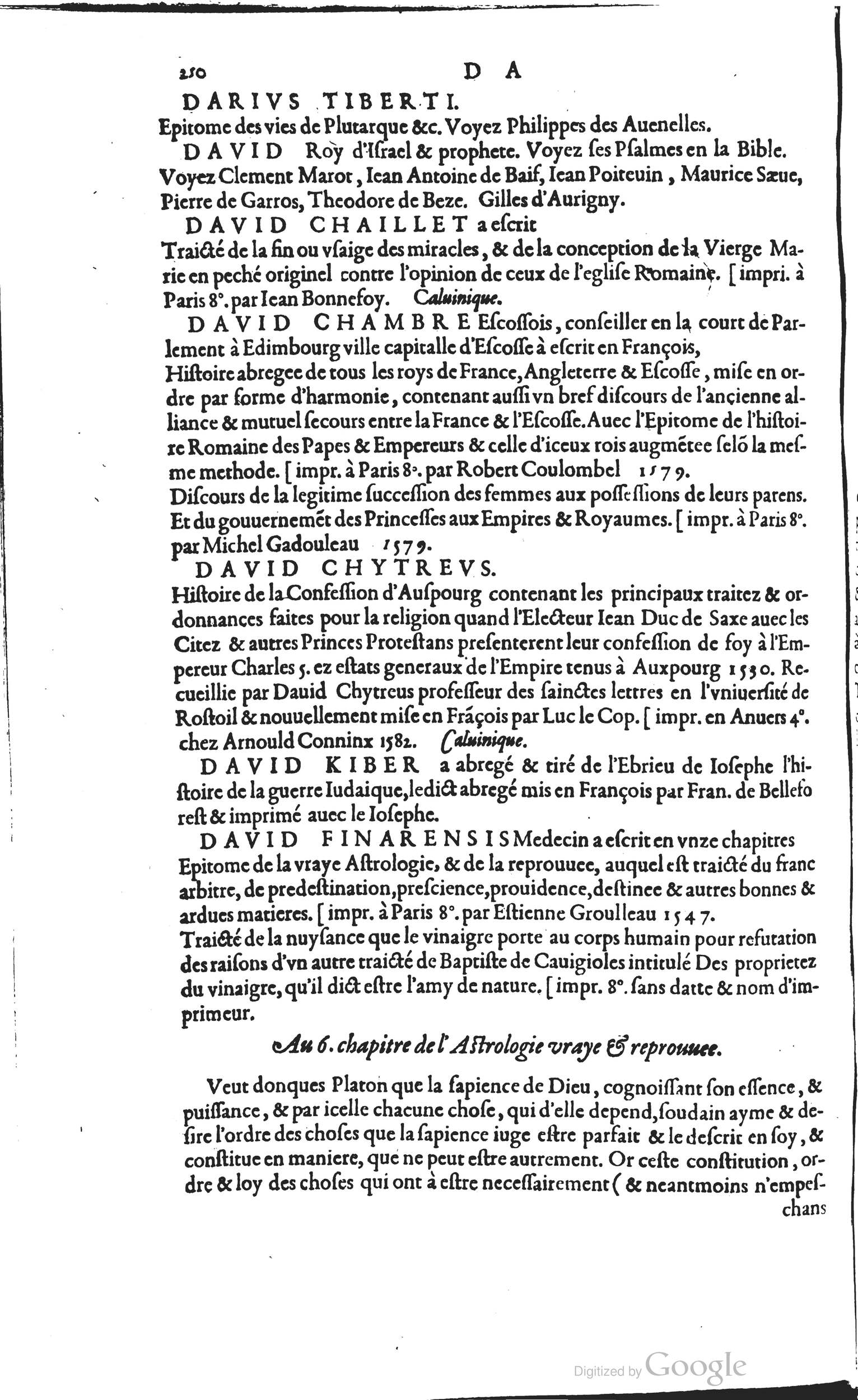 1585 - Barthélemy Honorat - Bibliothèques françaises - BSB Munich