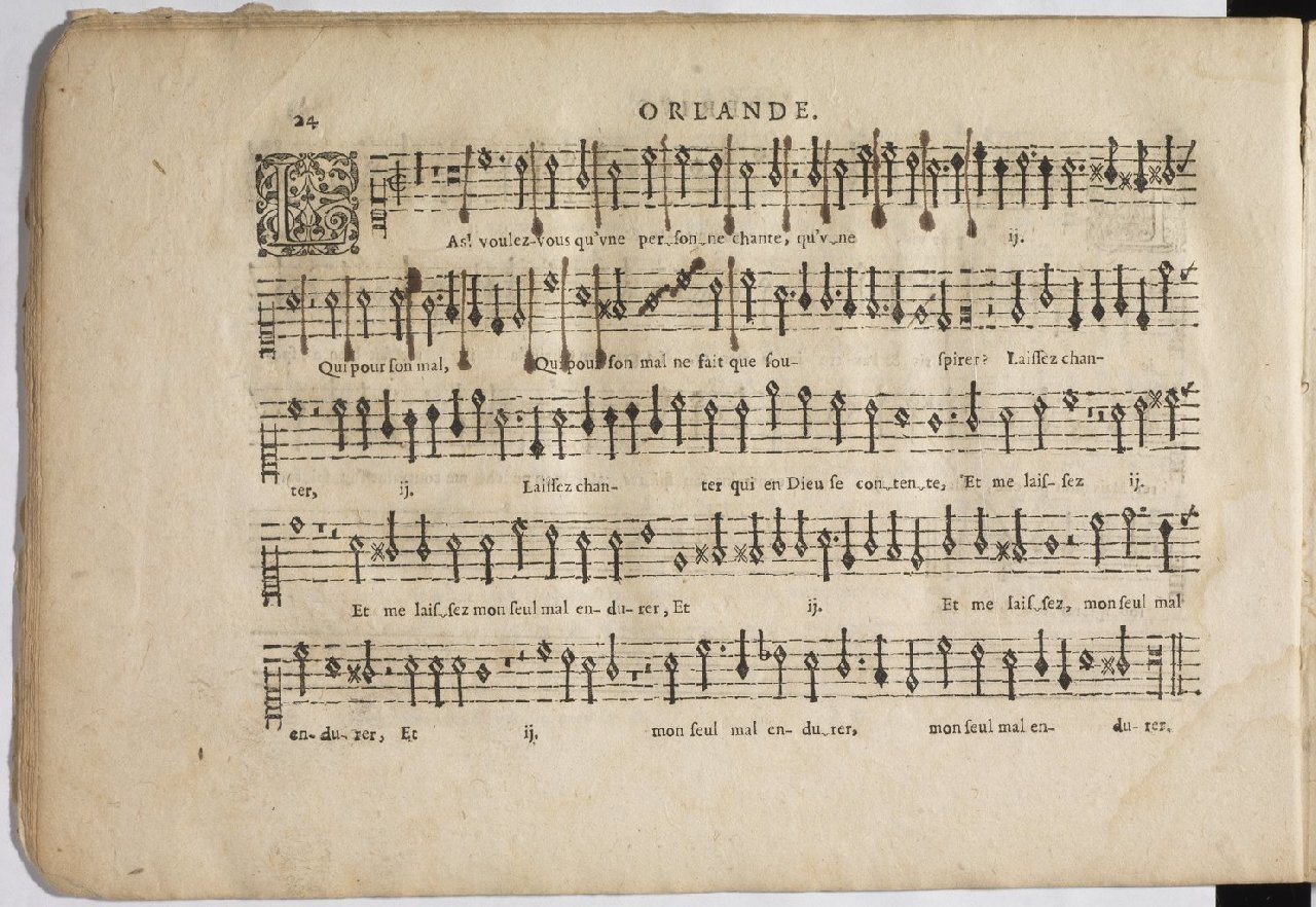 1594 - Paul Marceau - Trésor de musique d&#039;Orlande de Lassus, Superius, Bassus, Tenor, Quinta pars - BnF