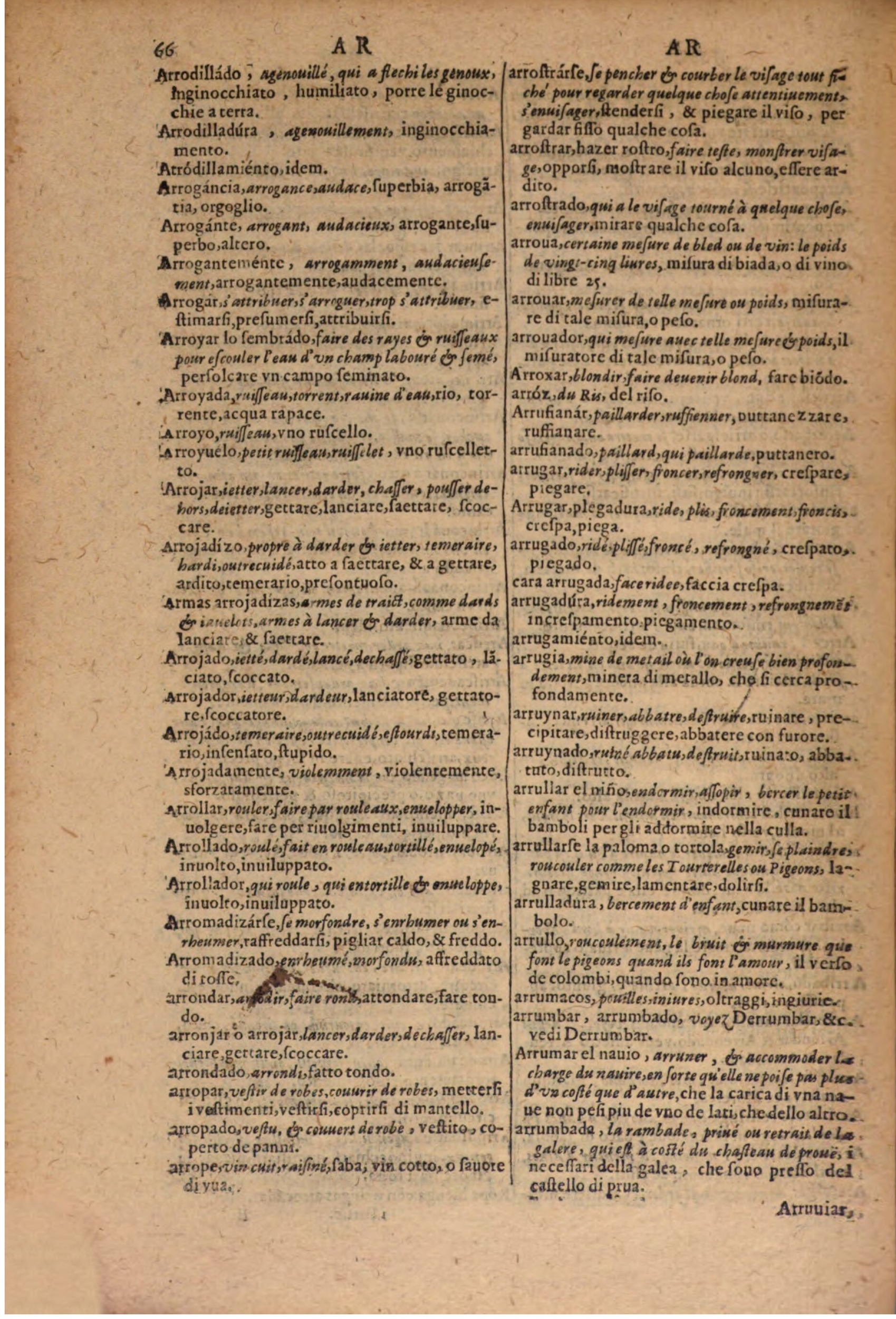 1606 - Samuel Crespin - Thresor des trois langues, francoise, italiene et espagnolle - BSB Munich