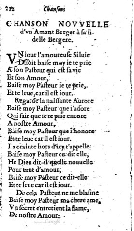 1623 - Jacques Cailloüé - Trésor ou recueil des chansons amoureuses - British Library