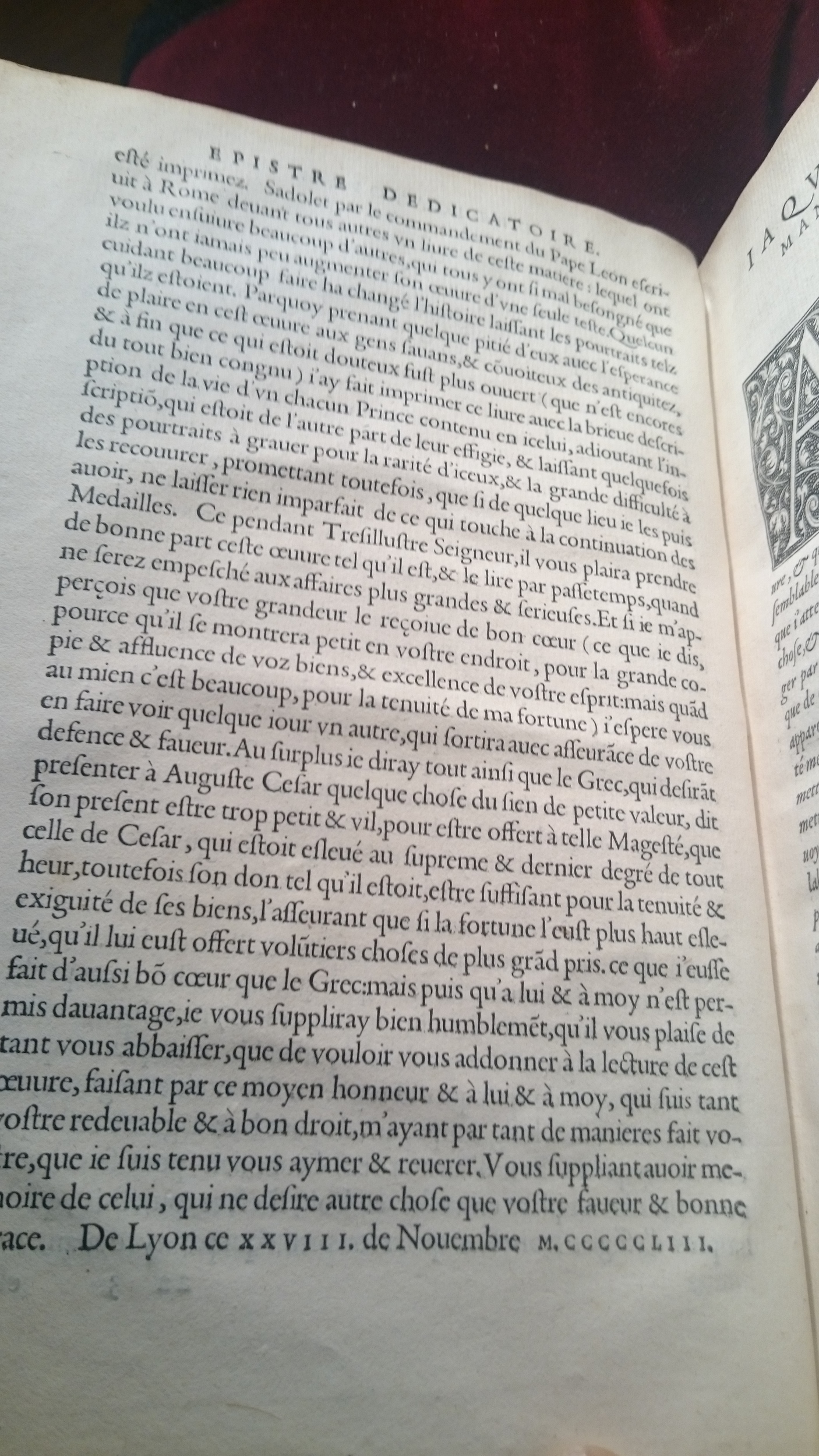 1553 - Jacopo Strada et Thomas Guérin - Épitome du Trésor des antiquités - BM Amiens