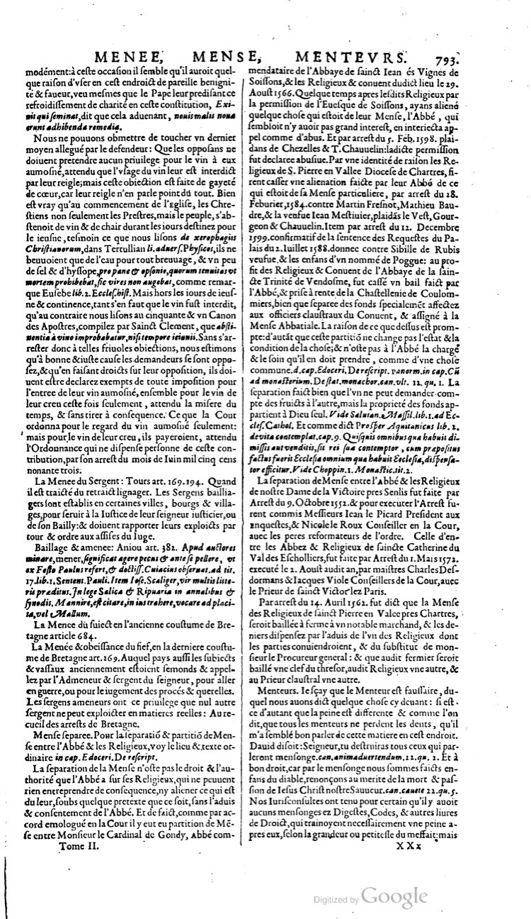 1629 - Veuve Nicolas Buon - Trésor du droit français (21754 T. 2) - BM Lyon