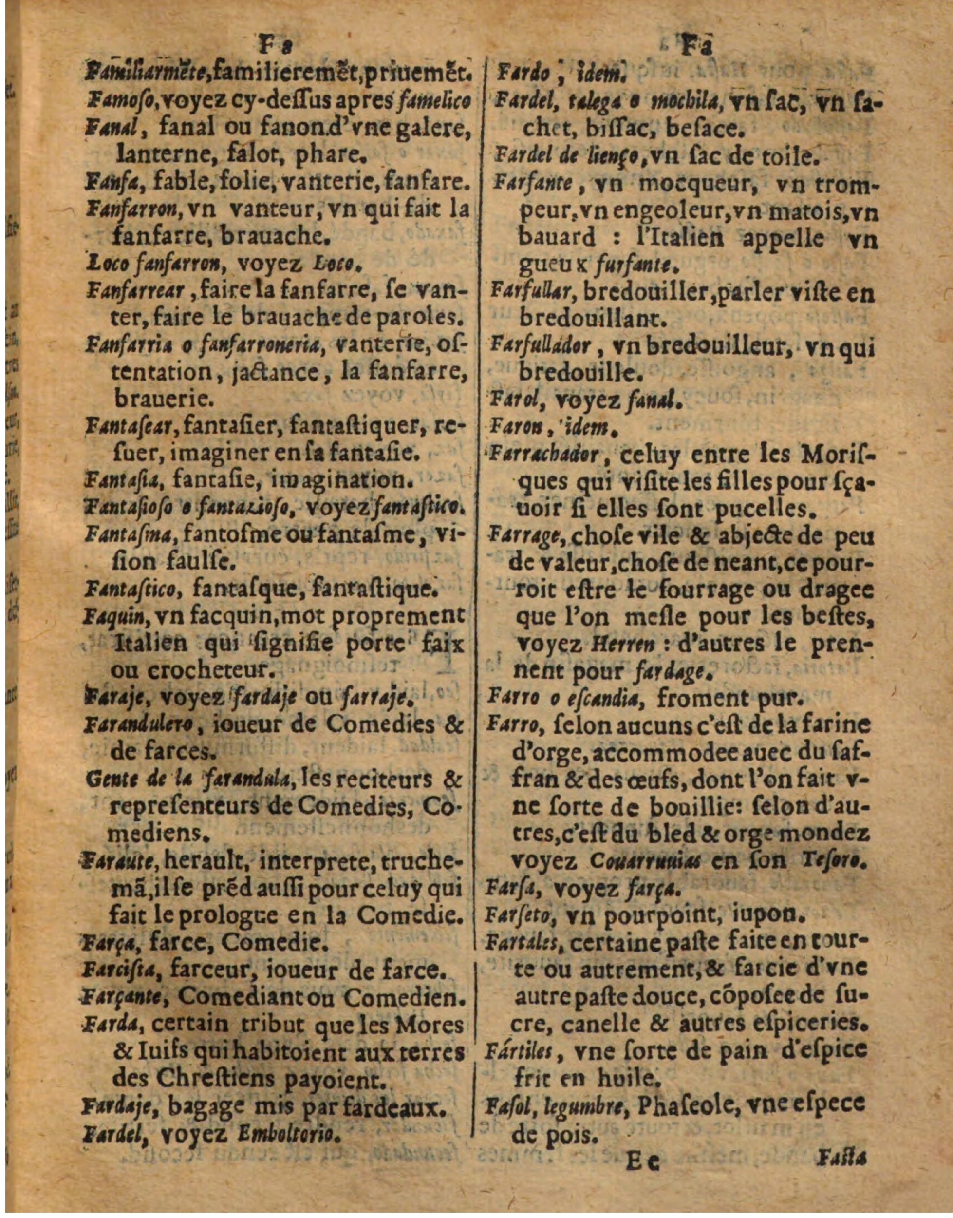 1625 - Hubert Antoine - Trésor des deux langues espagnole et française - Augsbourg