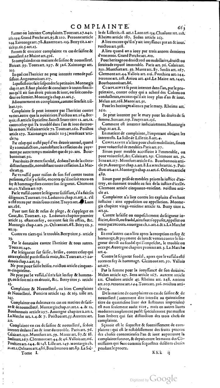 1629 - Veuve Nicolas Buon - Trésor du droit français (21754 T. 1) - BM Lyon