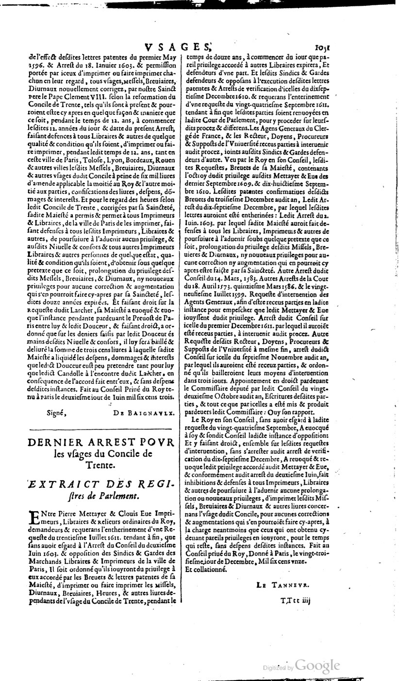 1629 - Veuve Nicolas Buon - Trésor du droit français (21754 T. 3) - BM Lyon