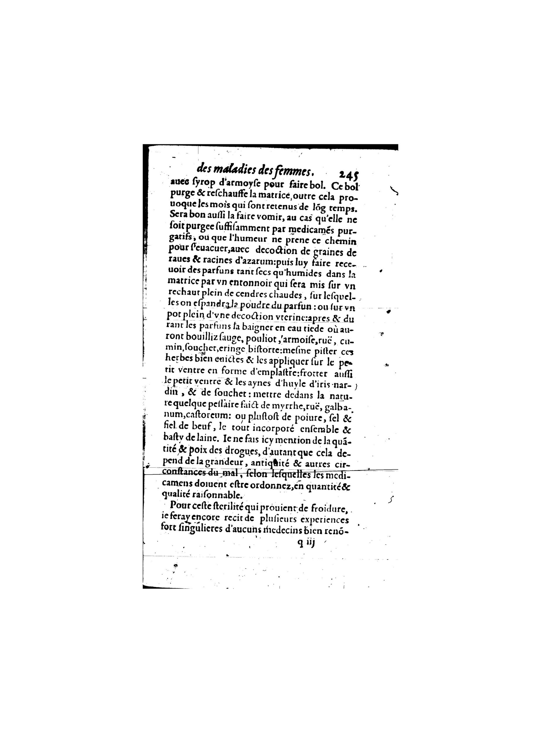 1587 - Jacques du Puis - Trésor des remèdes secrets pour les maladies des femmes - BnF 1587 - Jacques du Puis - Trésor des remèdes secrets pour les maladies des femmes - BnF