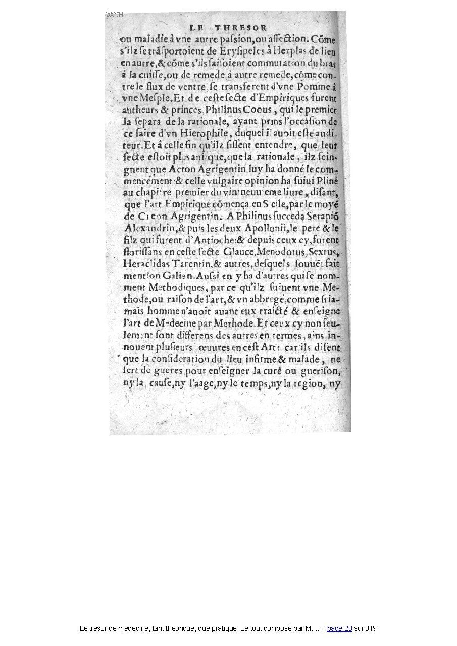 1560 - Pierre et Jan Moine - Trésor de médecine - Université Paris Cité