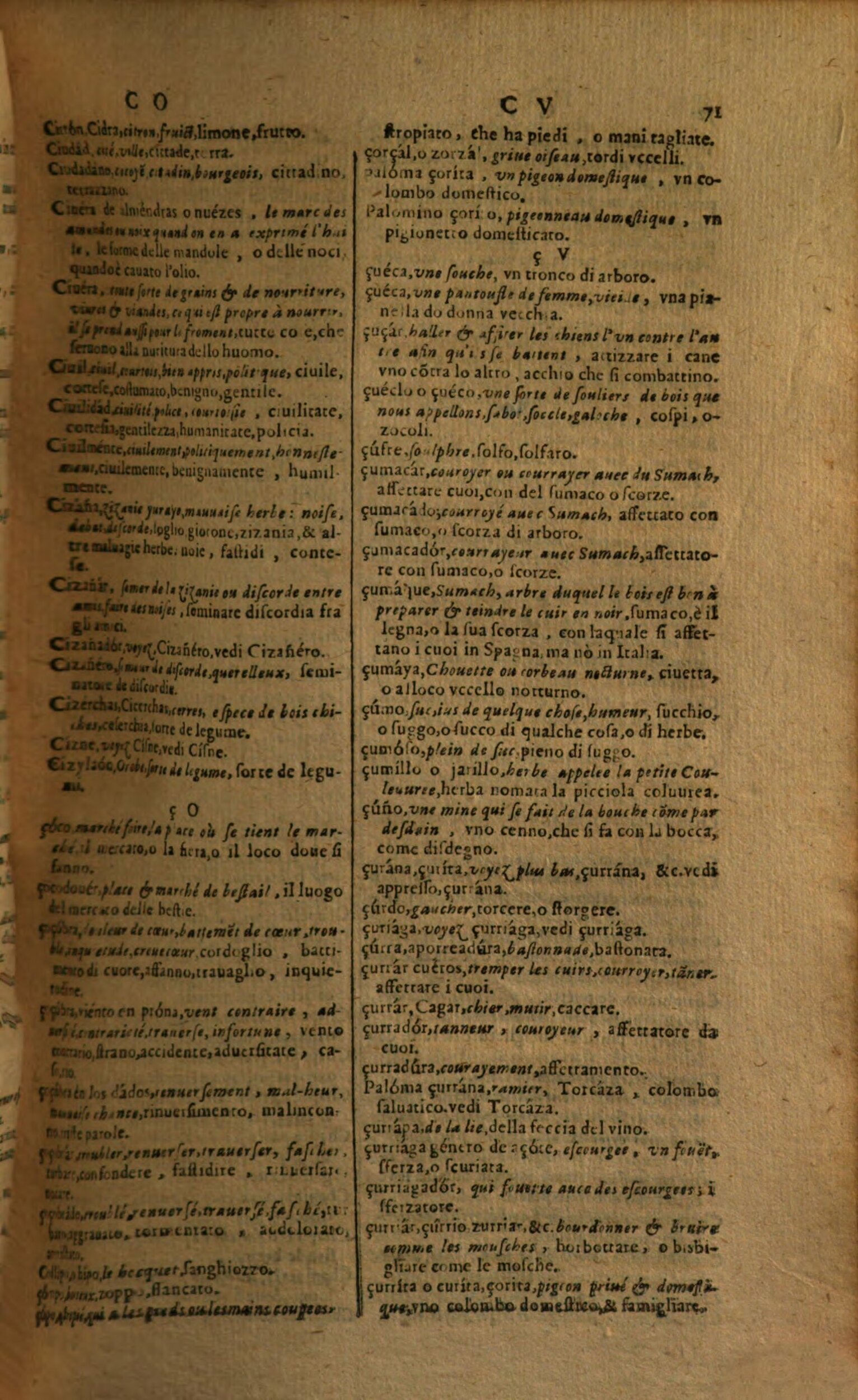 1617 - Samuel Crespin - Trésor des trois langues espagnole, française et italienne (Première partie) - Regensburg