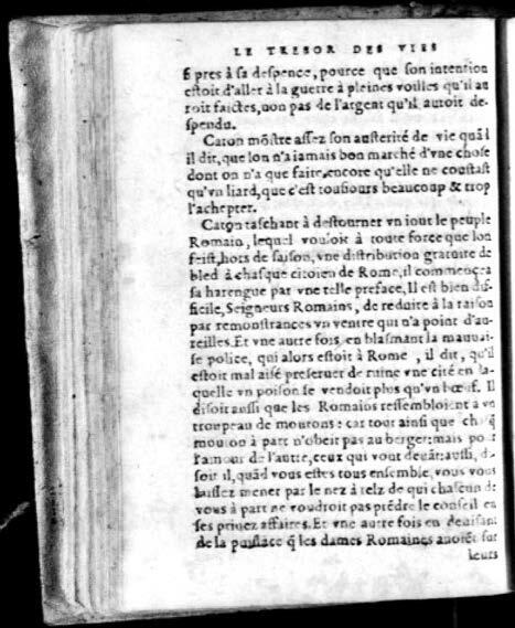 1574 - Benoît Rigaud - Trésor des vies de Plutarque - Avignon