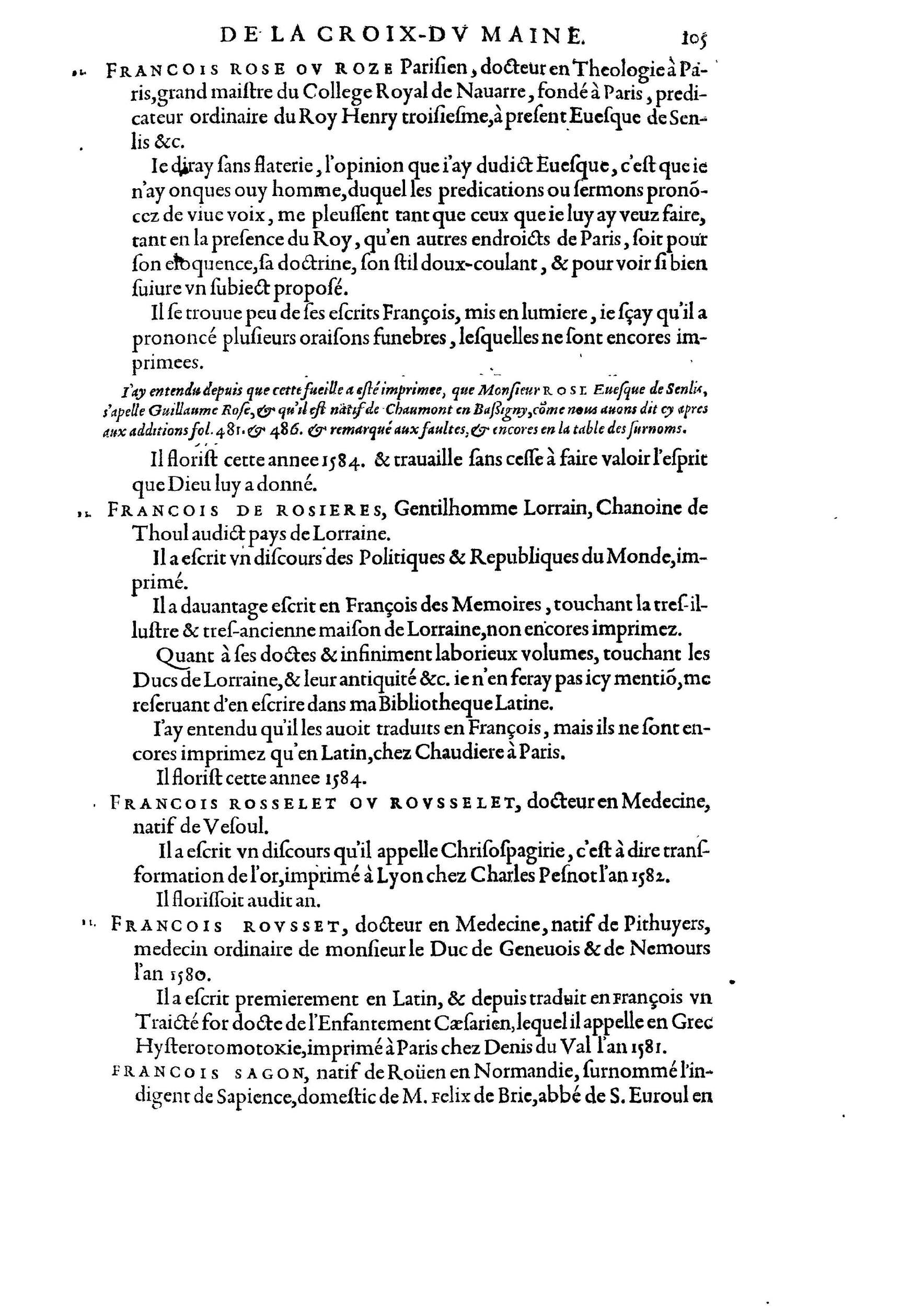 1584 - Abel L&#039;Angelier - Bibliothèques françaises - BnF