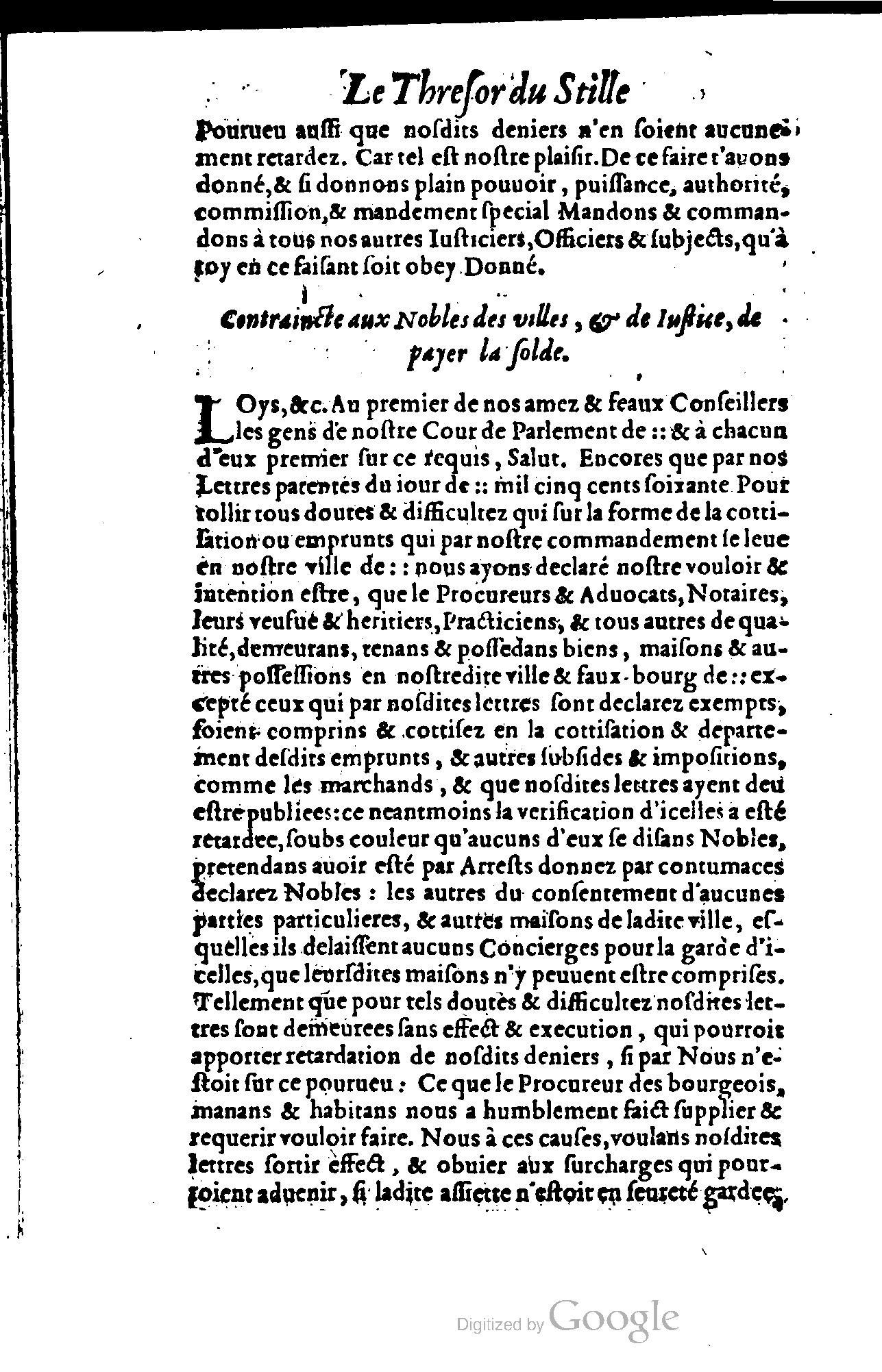 1614 - Jean Richer - Trésor du nouveau style et protocole de la chancellerie de France - BSB Munich
