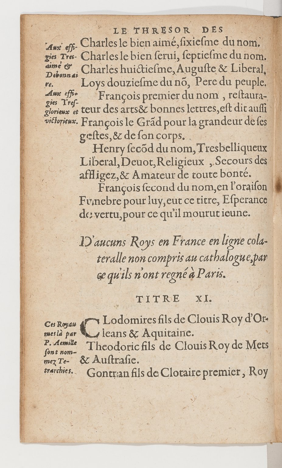 1583 - Galiot Corrozet - Trésor des histoires de France - BnF