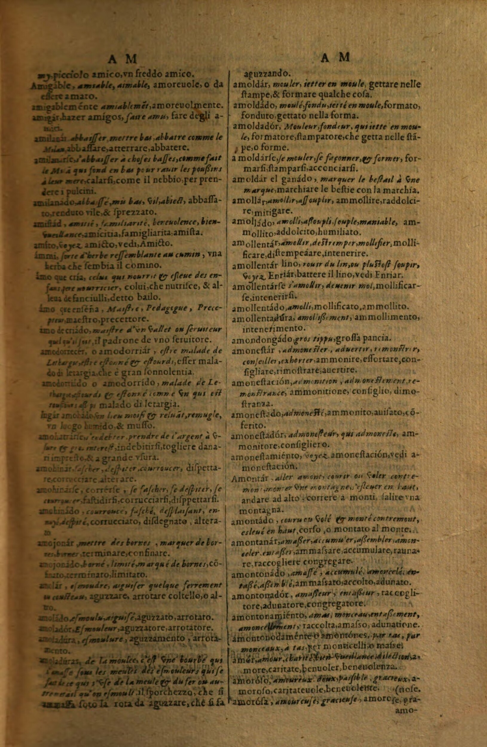 1617 - Samuel Crespin - Trésor des trois langues espagnole, française et italienne (Première partie) - Regensburg