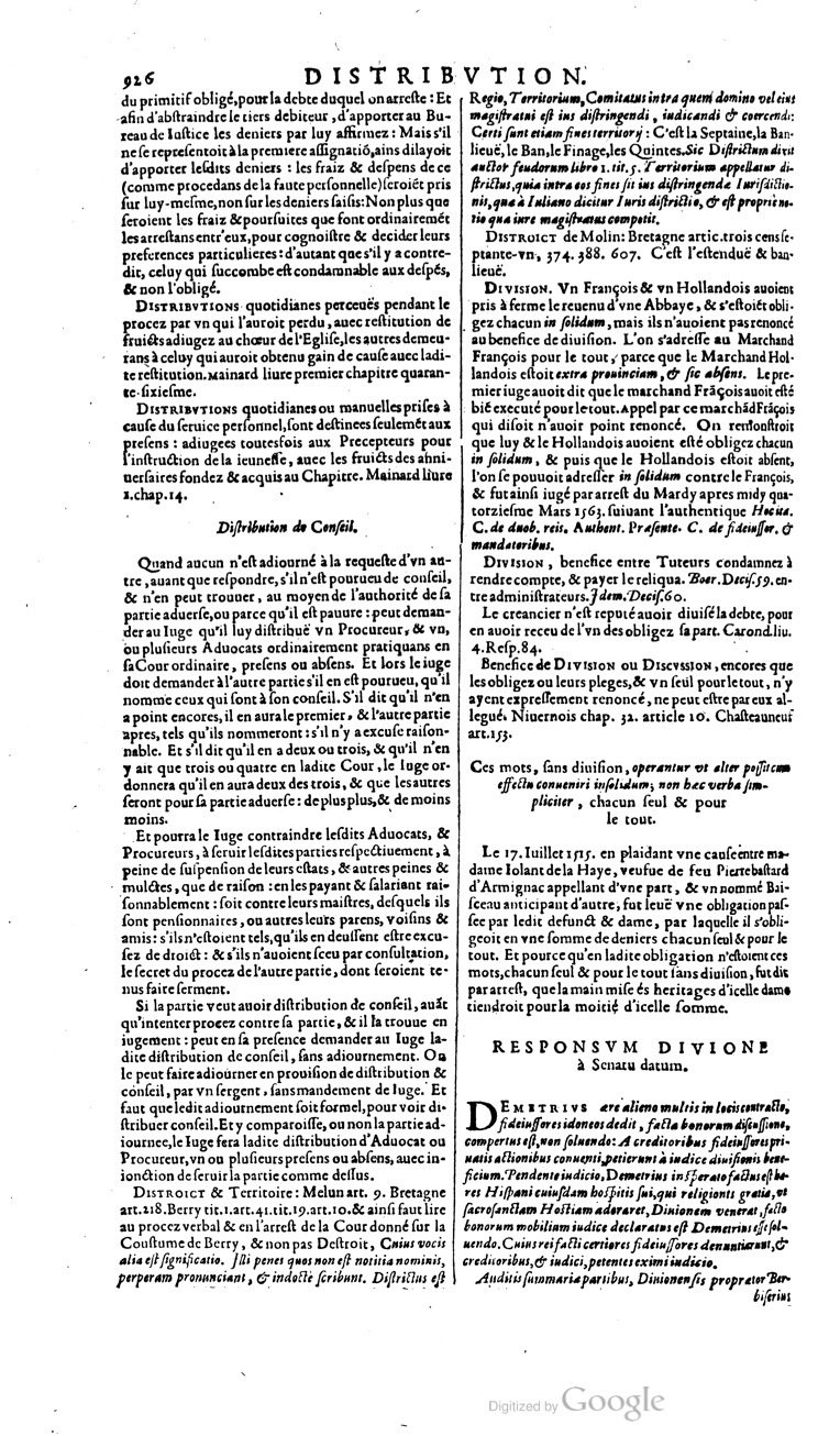 1629 - Veuve Nicolas Buon - Trésor du droit français (21754 T. 1) - BM Lyon
