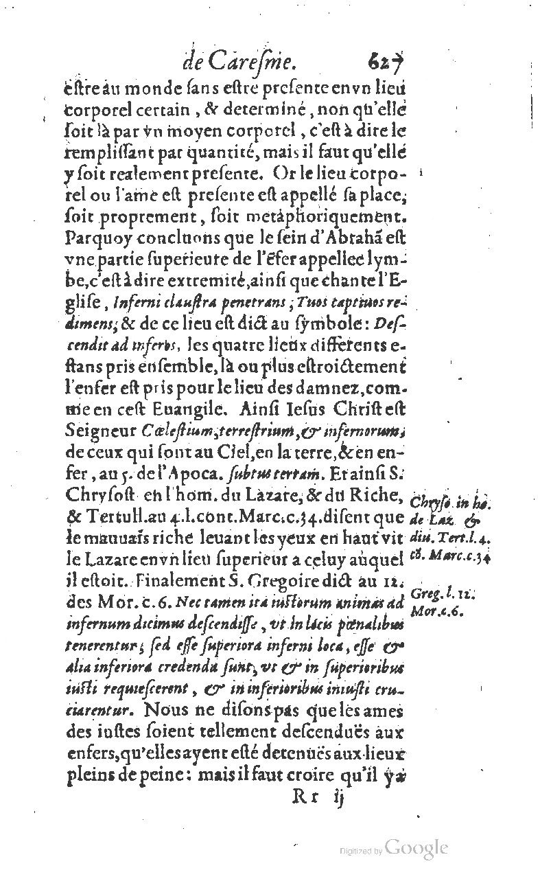 1607 - Nicolas Du Fossé - Trésor quadragésimal - T 01 - BM Lyon