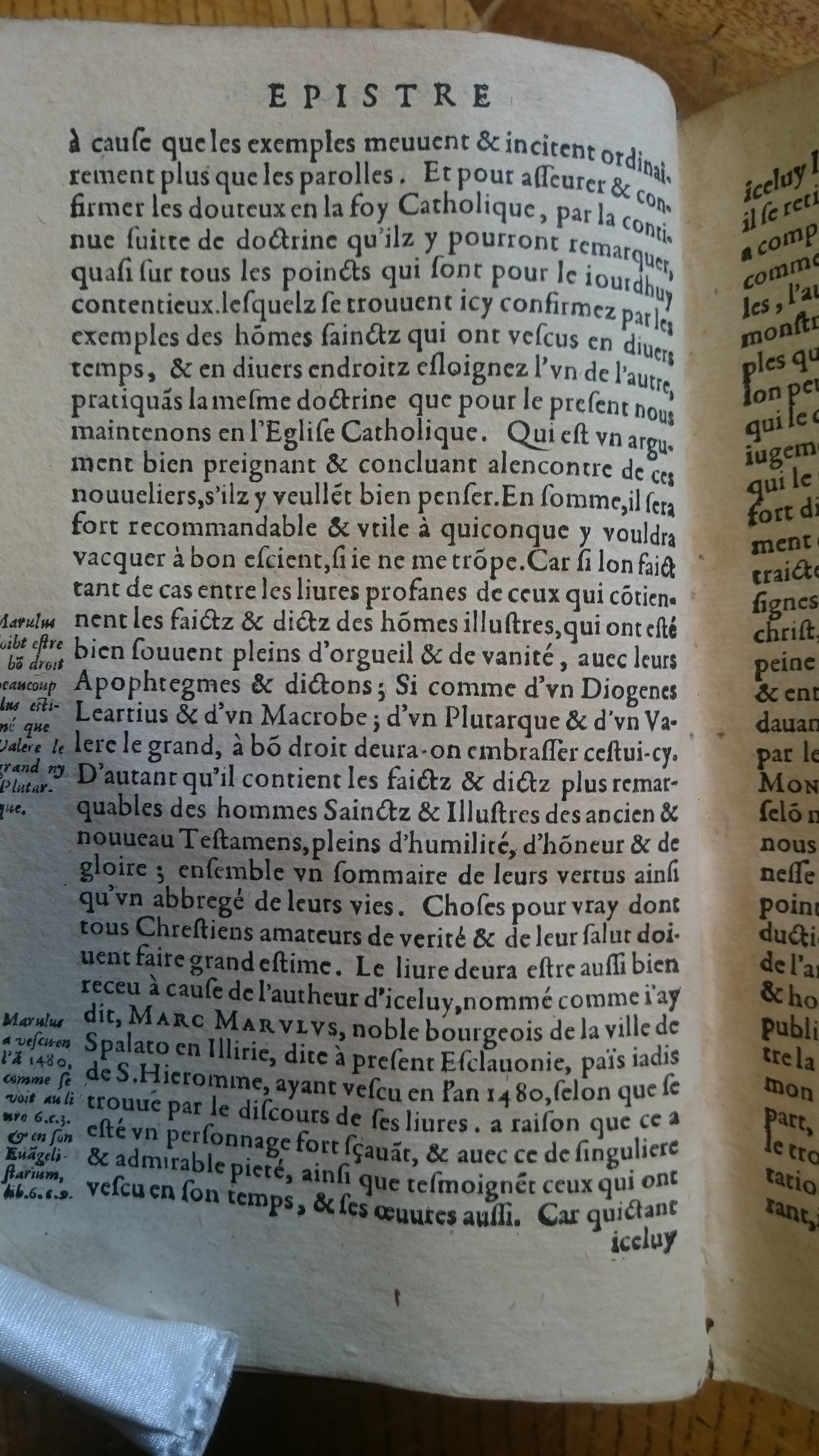 1585 - Jean Bogard - Trésor des faits et dits mémorables des hommes saints et illustres - Douai Quincy