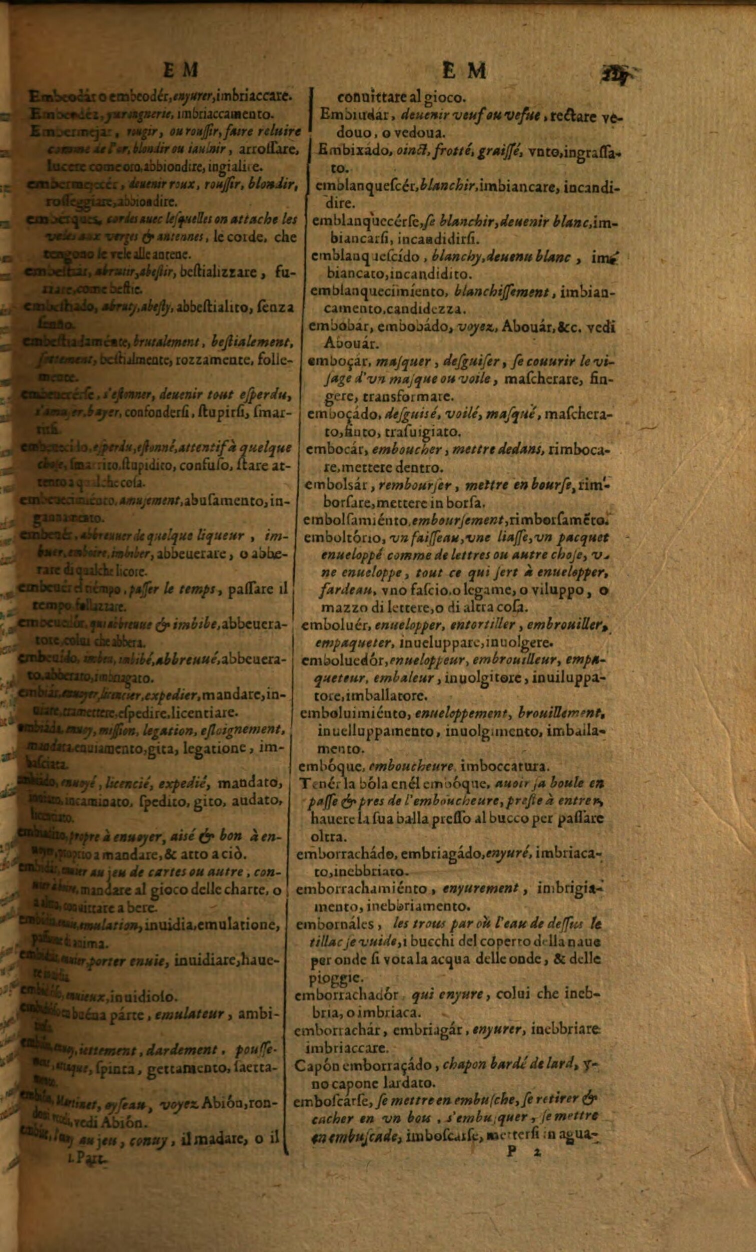 1617 - Samuel Crespin - Trésor des trois langues espagnole, française et italienne (Première partie) - Regensburg 1617 - Samuel Crespin - Trésor des trois langues espagnole, française et italienne (Première partie) - Regensburg