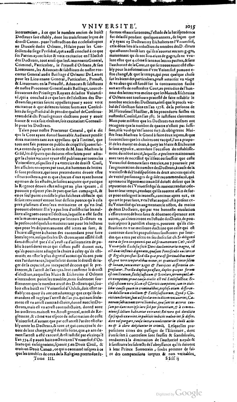 1629 - Veuve Nicolas Buon - Trésor du droit français (21754 T. 3) - BM Lyon