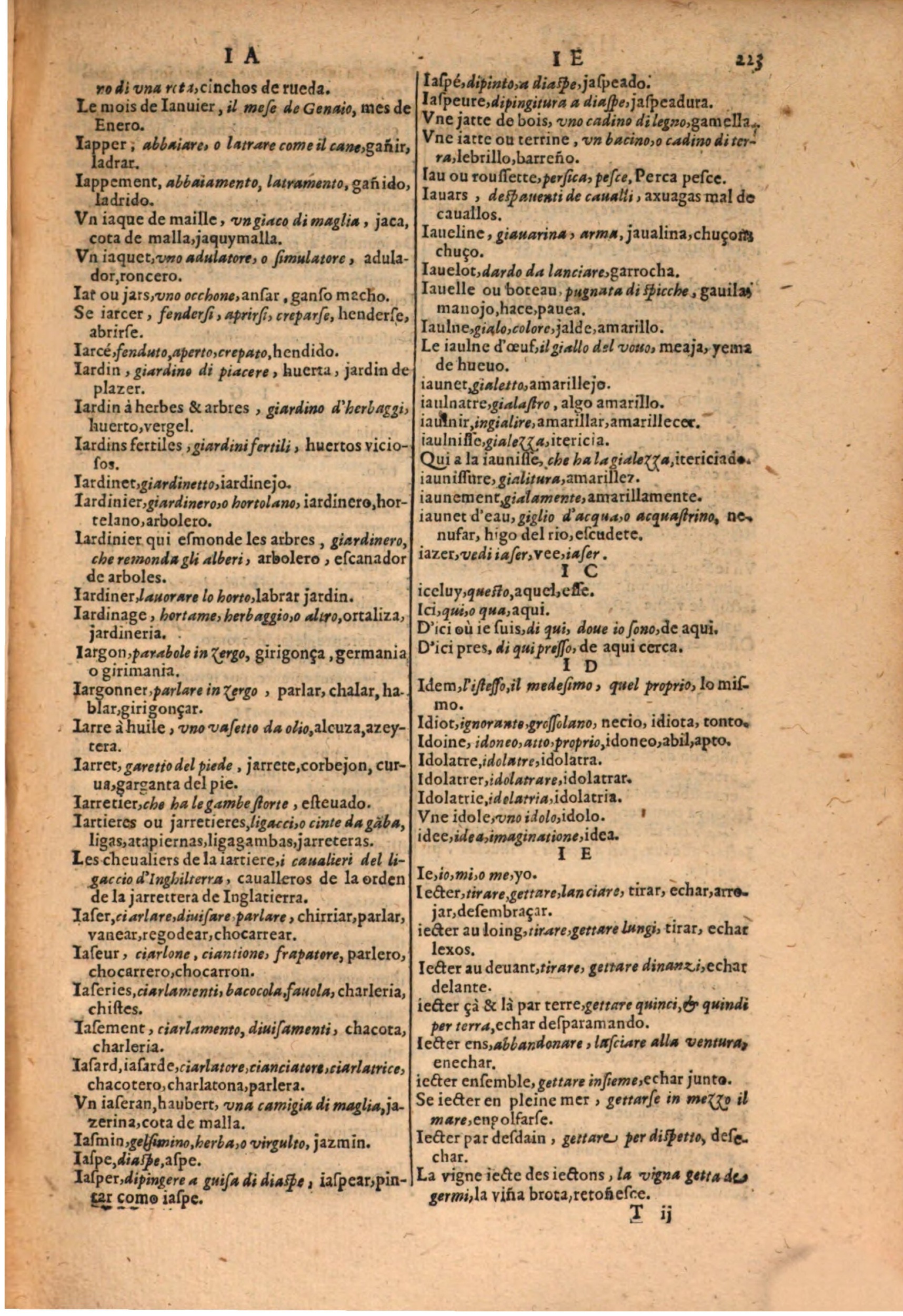 1616 - Pierre de la Rovière - Trésor des trois langues (Seconde partie) - BSB Munich