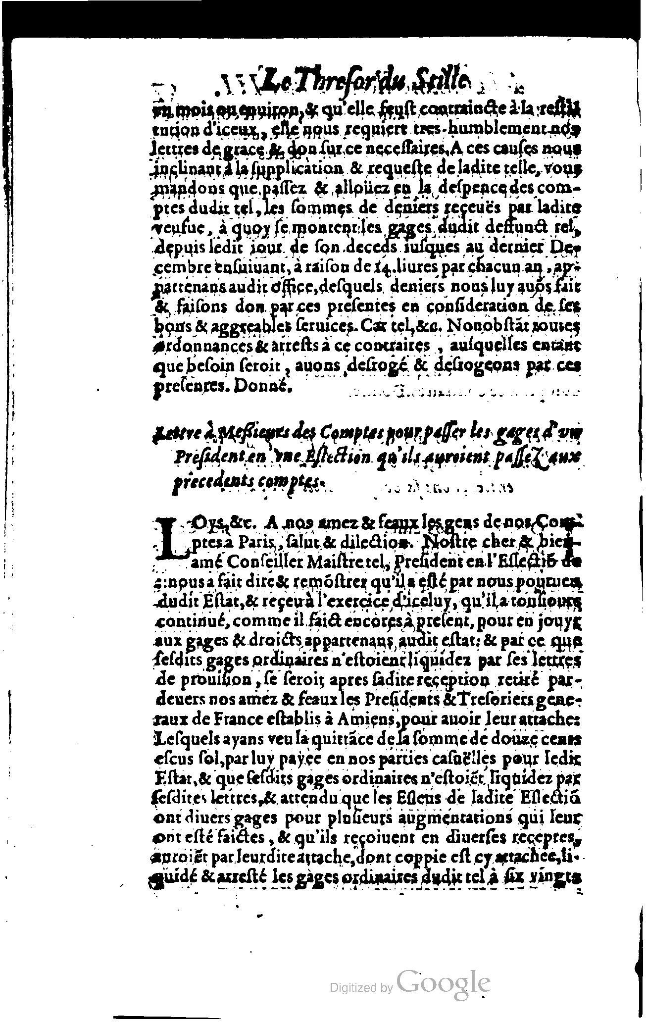 1614 - Jean Richer - Trésor du nouveau style et protocole de la chancellerie de France - BSB Munich