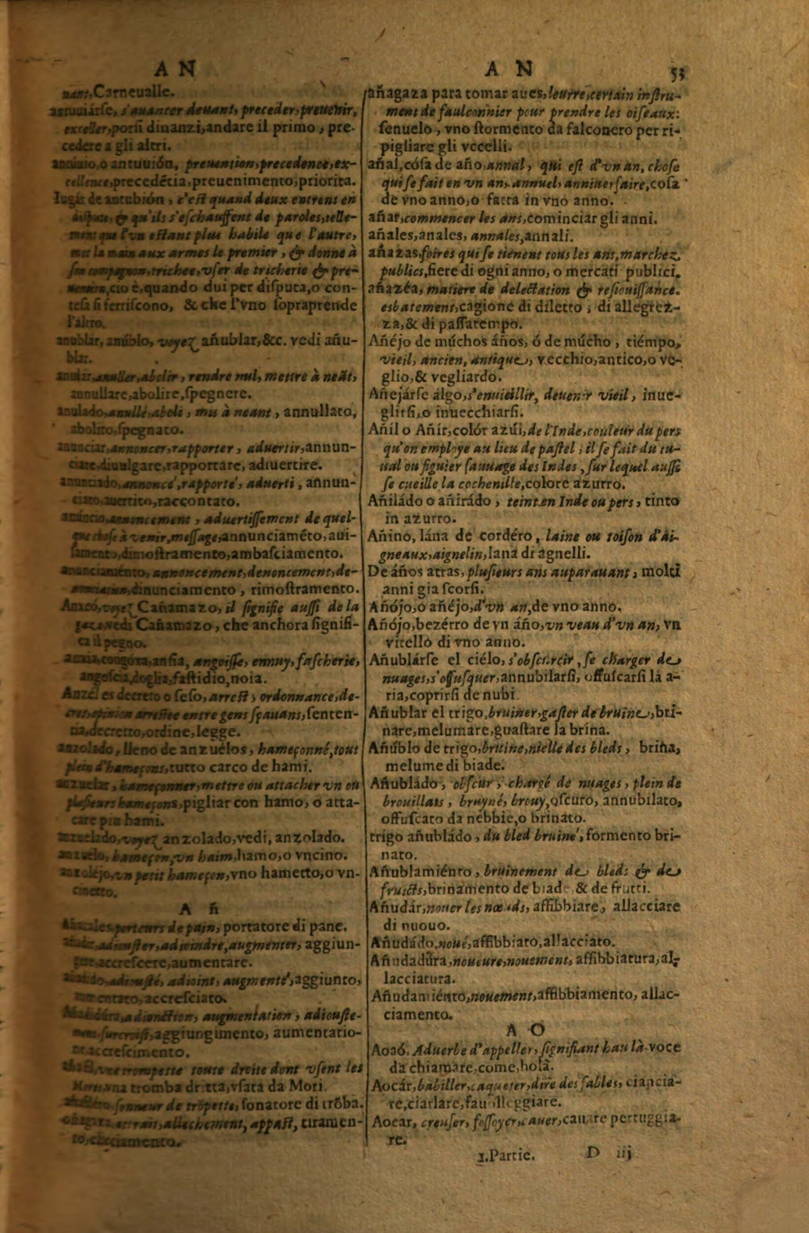 1617 - Samuel Crespin - Trésor des trois langues espagnole, française et italienne (Première partie) - Regensburg 1617 - Samuel Crespin - Trésor des trois langues espagnole, française et italienne (Première partie) - Regensburg