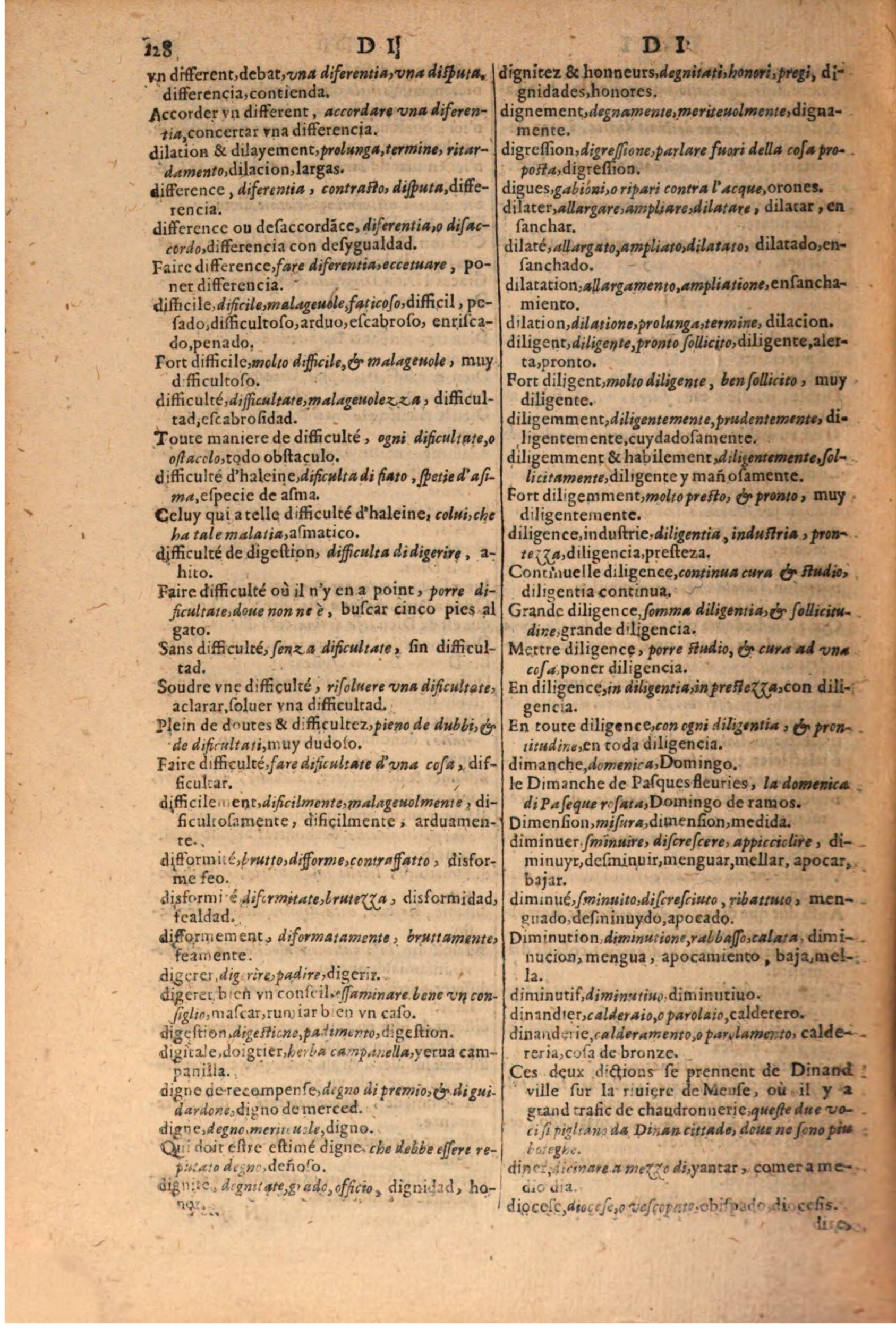 1616 - Pierre de la Rovière - Trésor des trois langues (Seconde partie) - BSB Munich
