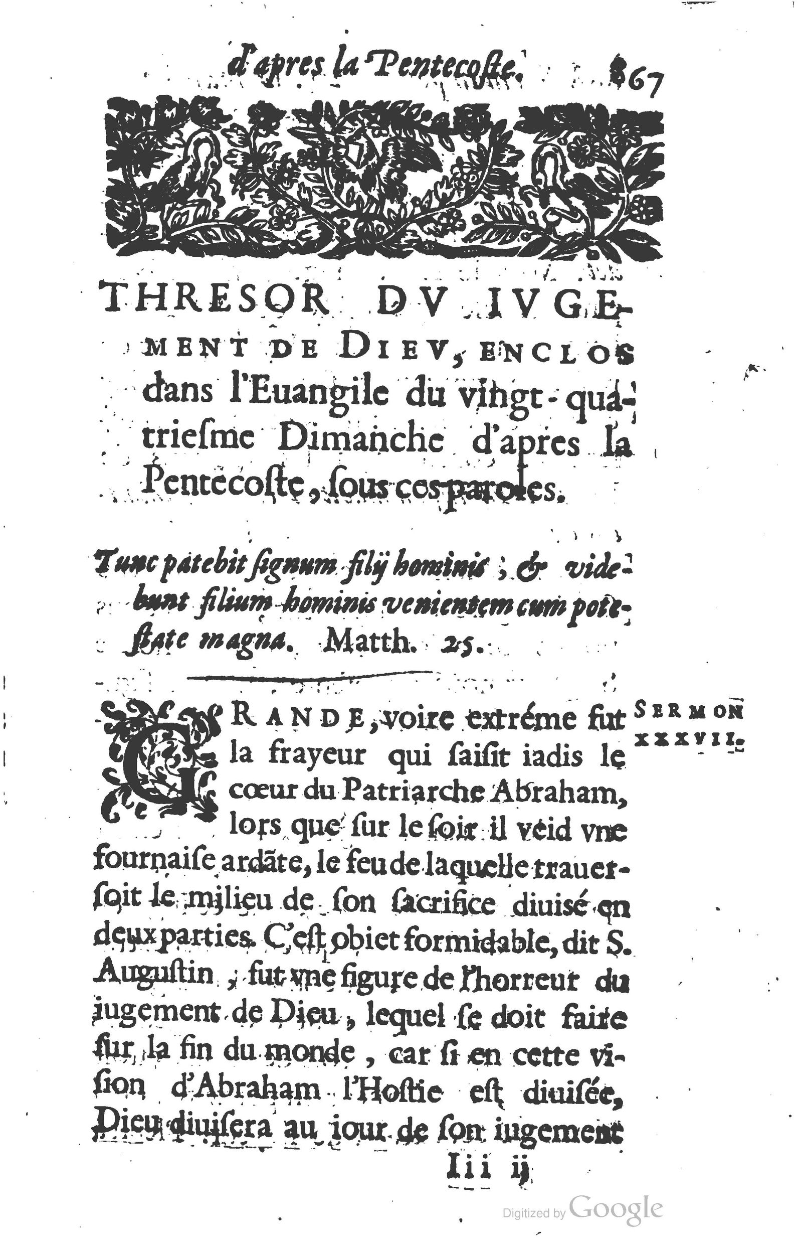 1629 - Manassés de Préaulx - Sermons ou Trésors de la piété chrétienne - BM Lyon
