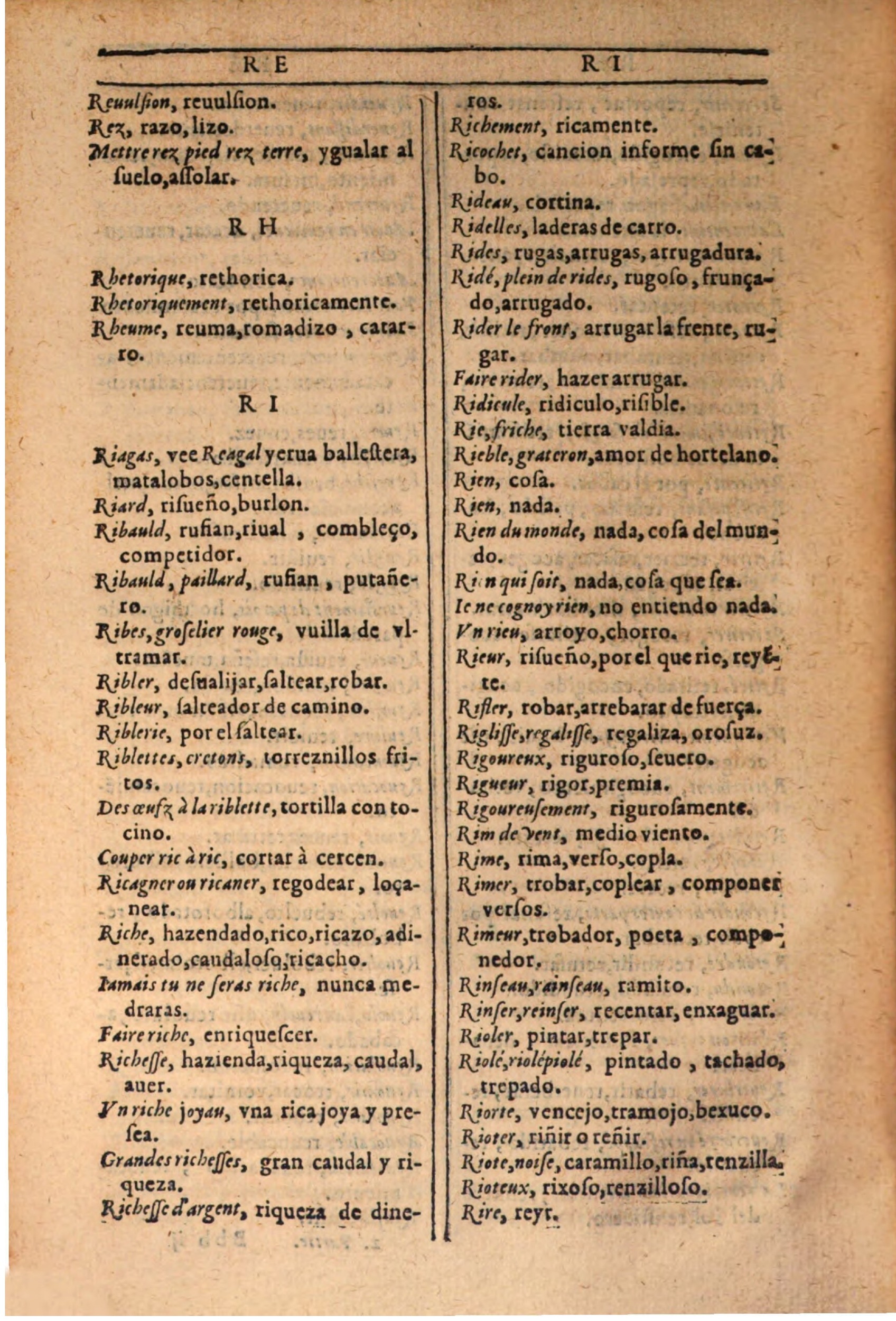 1607 - Marc Orry - Trésor des deux langues espagnole et française (Seconde partie) - BSB Munich
