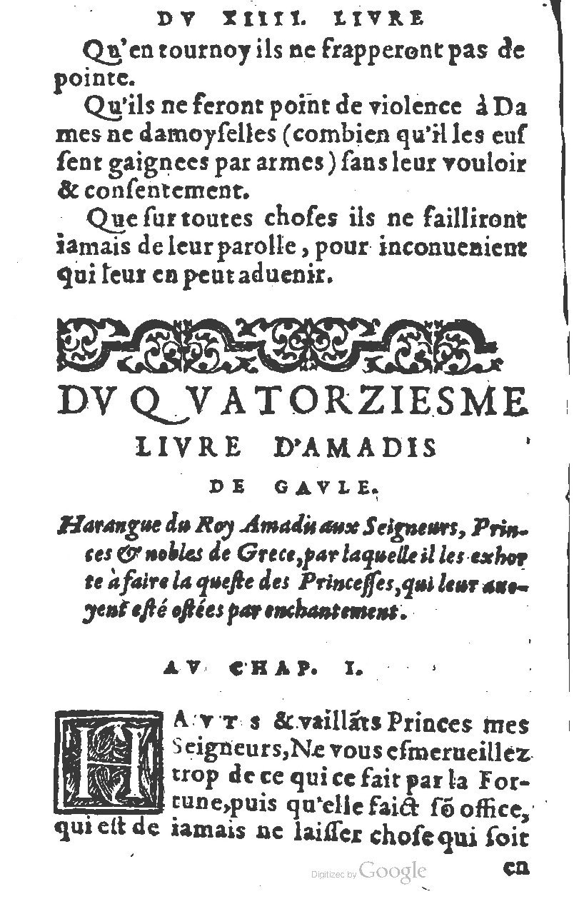 1582 - Jean Huguetan - Trésor des Amadis T. 1 - BM Lyon