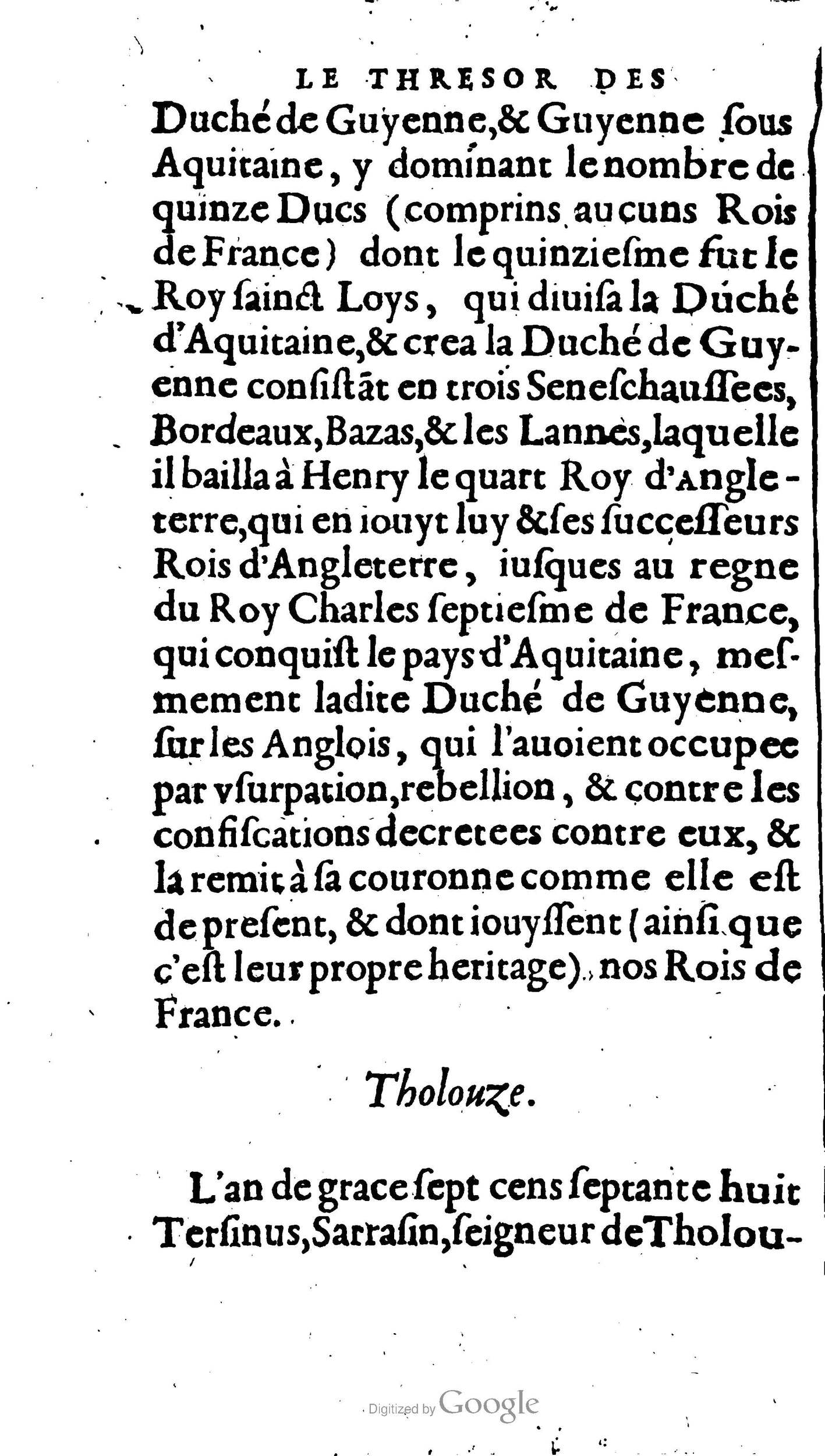 1604 - Galiot Corrozet - Trésor des histoires de France - BNC Florence