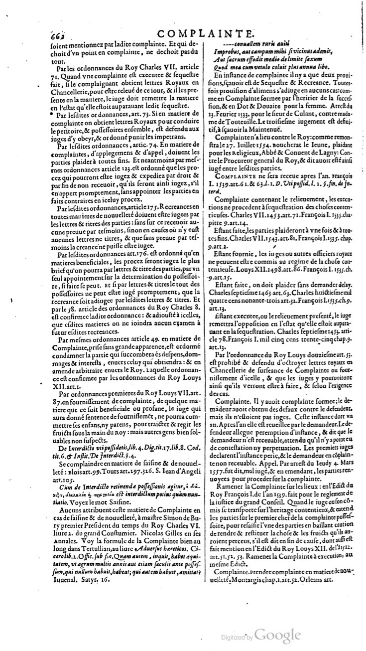 1629 - Veuve Nicolas Buon - Trésor du droit français (21754 T. 1) - BM Lyon