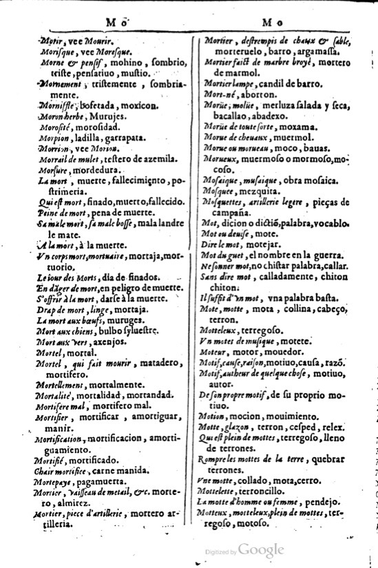 1616 - Veuve Marc Orry - Trésor des deux langues espagnole et française (Première et Seconde parties) - BM Lyon
