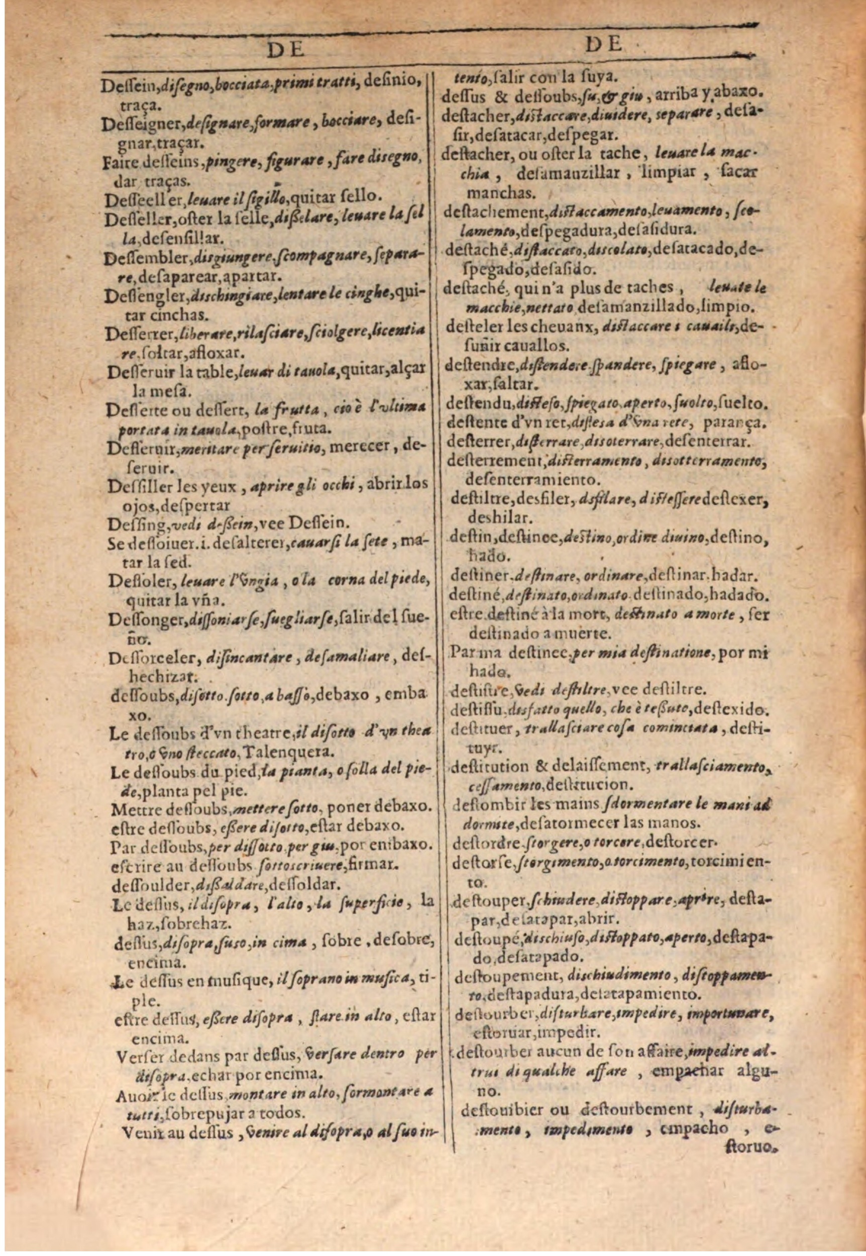 1609 - Philippe Albert et Alexandre Pernet - Trésor des trois langues française, italienne et espagnole (Seconde partie) - BSB Munich