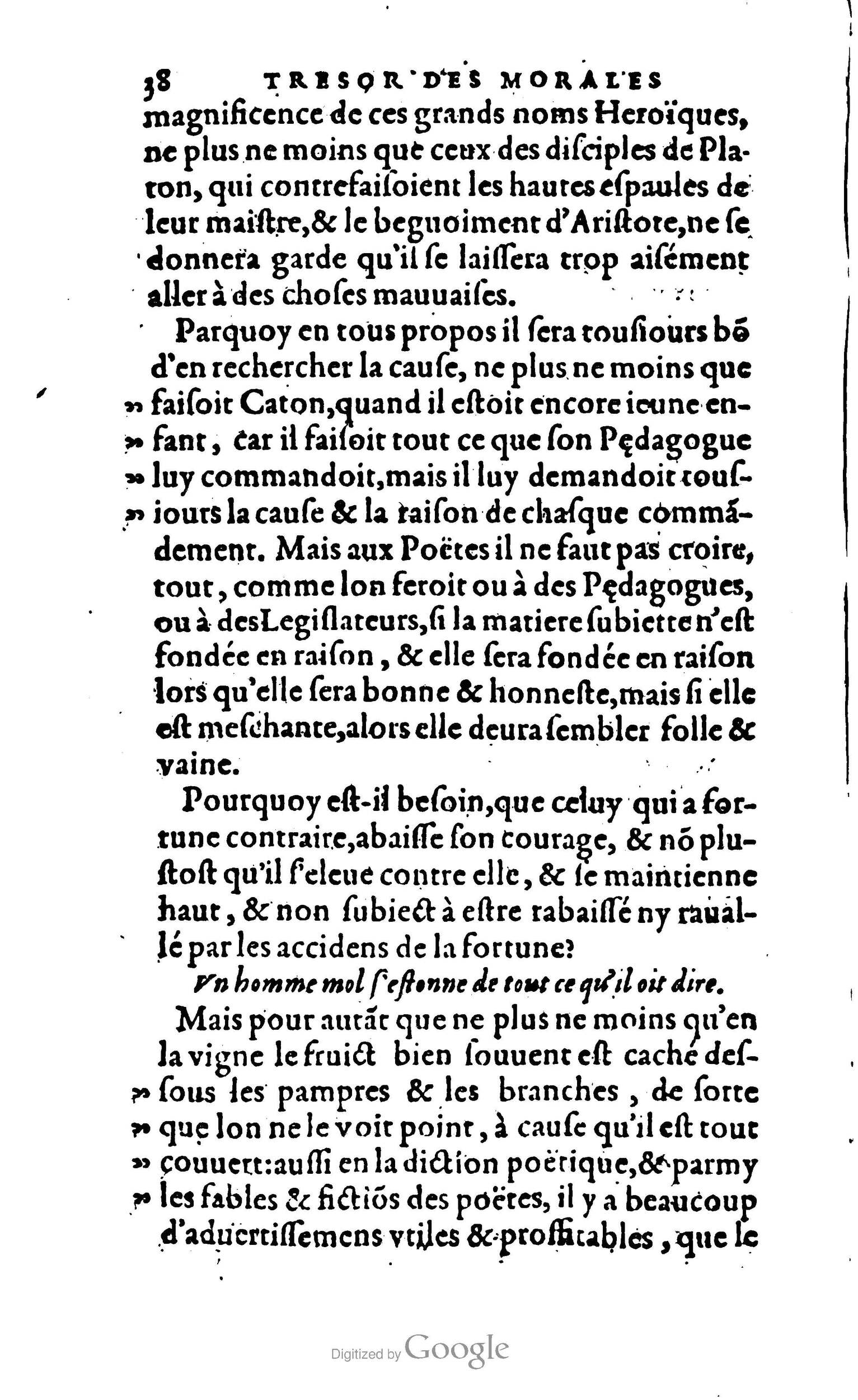 1578 - Jean Poupy - Trésor des morales de Plutarque - BSB Munich