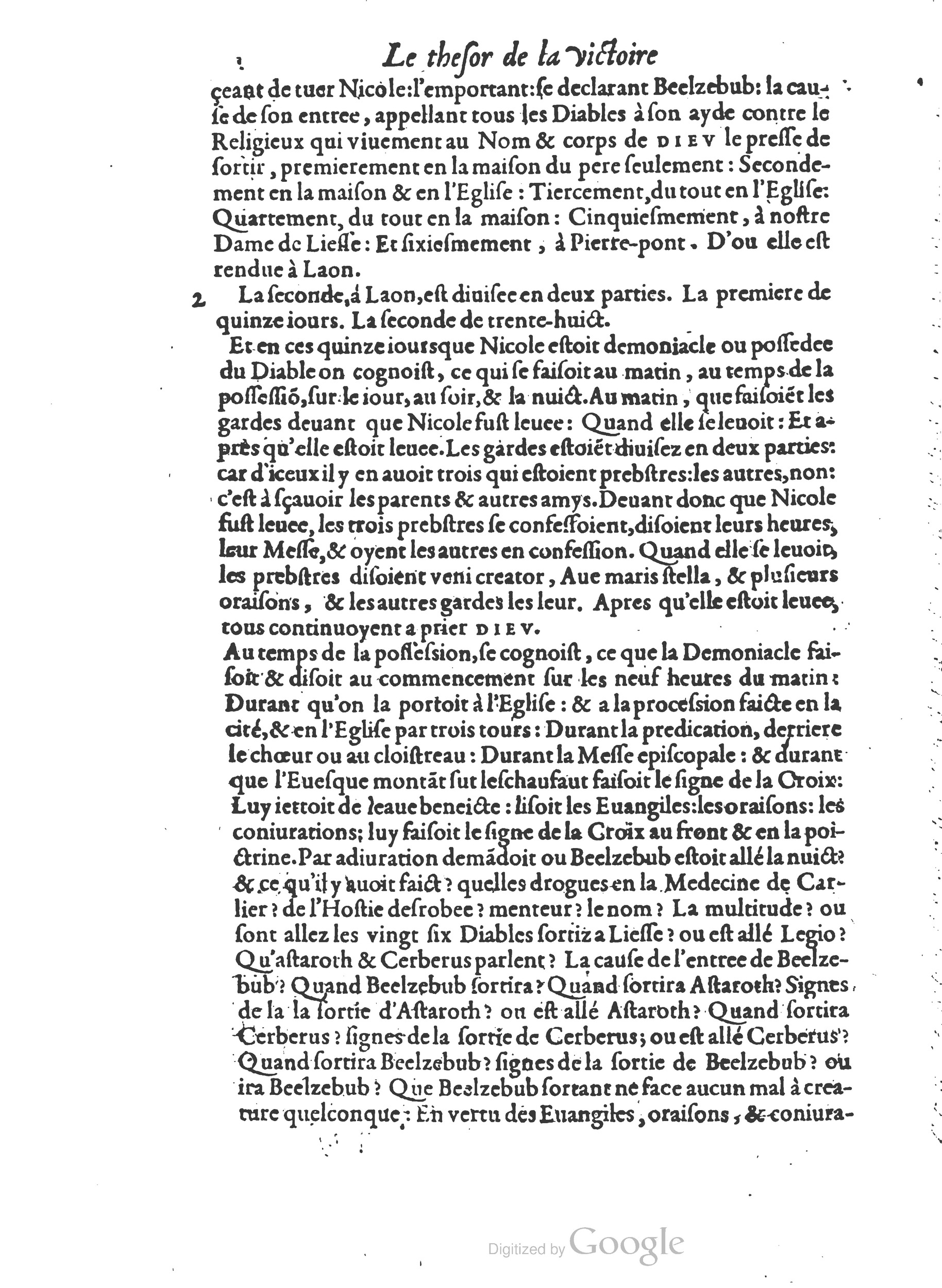 1578 - Nicolas Chesneau - Trésor et entière histoire de la triomphante victoire du corps de Dieu sur l’esprit malin - British Library 1578 - Nicolas Chesneau - Trésor et entière histoire de la triomphante victoire du corps de Dieu sur l’esprit malin - British Library
