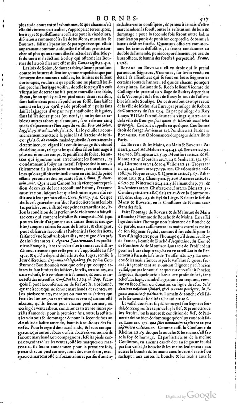 1629 - Veuve Nicolas Buon - Trésor du droit français (29620 T. 1) - BM Lyon 1629 - Veuve Nicolas Buon - Trésor du droit français (29620 T. 1) - BM Lyon