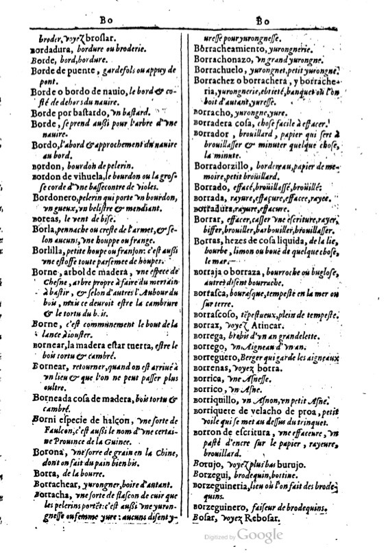 1616 - Veuve Marc Orry - Trésor des deux langues espagnole et française (Première et Seconde parties) - BM Lyon