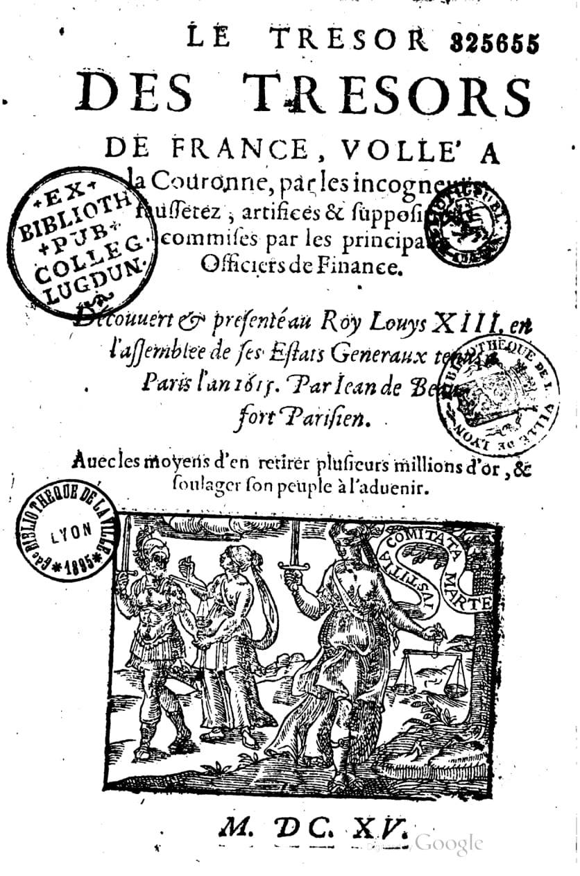 1615 - s.n. 1 - Trésor des trésors de France - BM Lyon